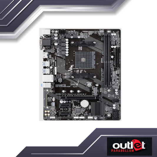 REFURBISHED GA-A320M-S2H GIGABYTE AMD A320 AM4 DDR4 M.2 HDMI/DVI/VGA MATX MOTHERBOARD - NO WARRANTY