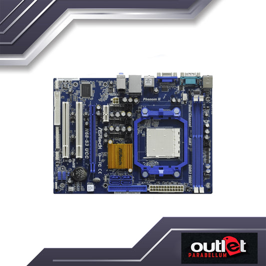 Refurbished ASROCK AR-N68-VS3-UCC ASROCK AM2/AM3+, NF7025 DDR3 AVL Supports AM3 Socket - No Warranty!!!