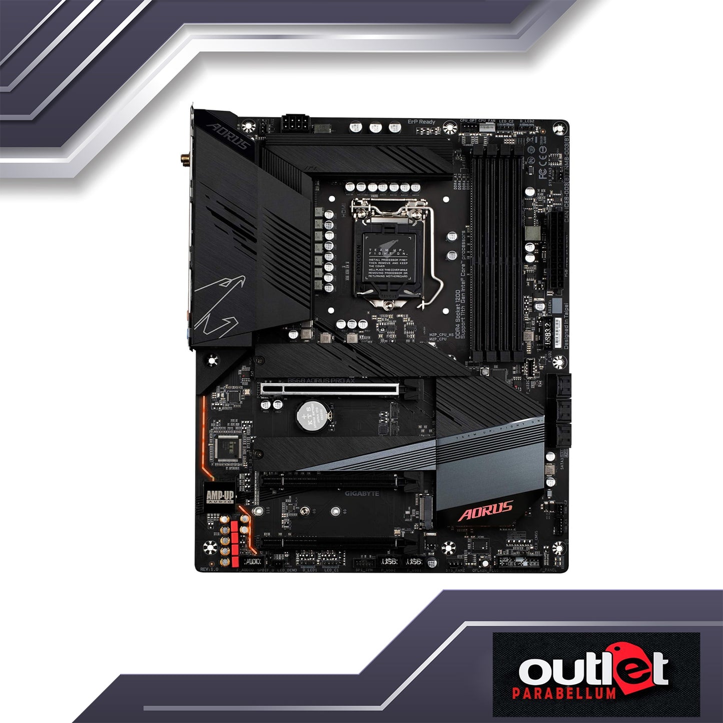 REFURB GA-B560M-AORUS-PRO AORUS INTEL B560 LGA1200 12 PHASE DIGITAL DESIGN VRM WIFI 6,2.5GBE LAN MATX Motherboard