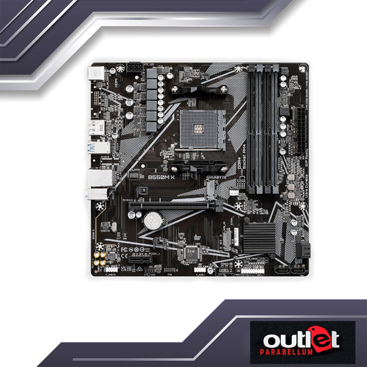 REFURBISHED GIGABYTE GA-B550M-K Dual Channel ECC/ Non-ECC Unbuffered DDR4, 4 DIMMs Ultra Durable™ PCIe 4.0 Ready x16 Slot - Motherboard (NO WARRANTY)