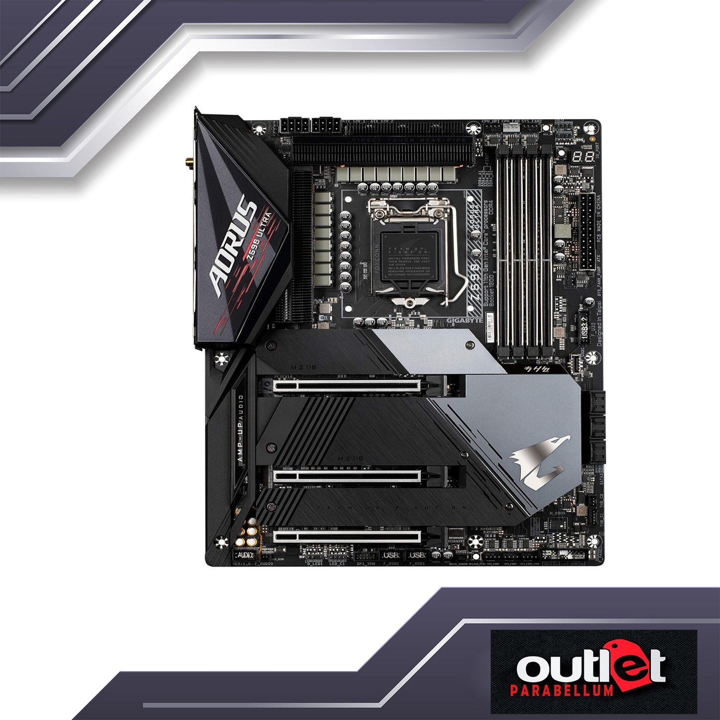 REFURBISHED GA-Z590-AORUS-ULTRA AORUS INTEL Z590 LGA1200 16+1 PHASE DIGITAL POWER DESIGN WIFI6 2.5GBE LAN ATX MB