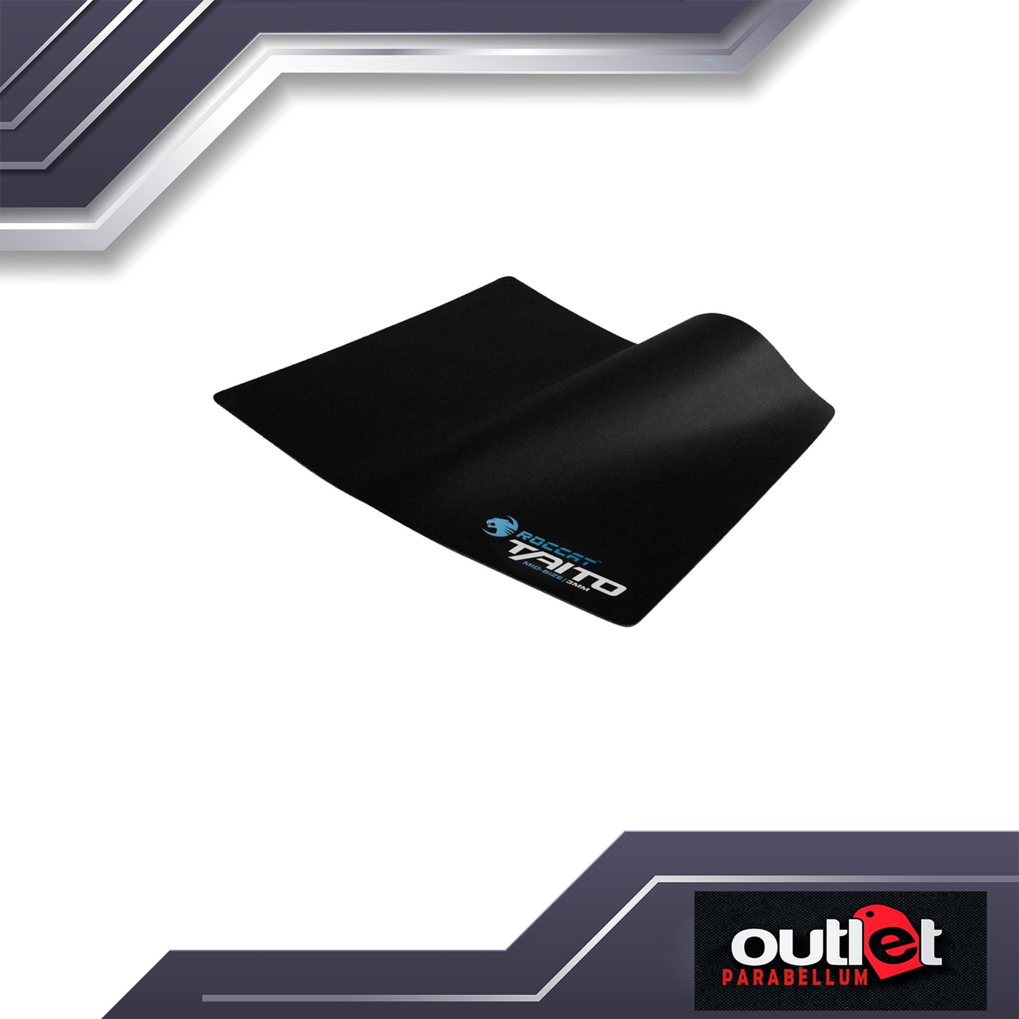 ORIGINAL ROCCAT Taito Enhanced Mid Gaming Mousepad (Shiny Black) - ROC-13-060-AS -999