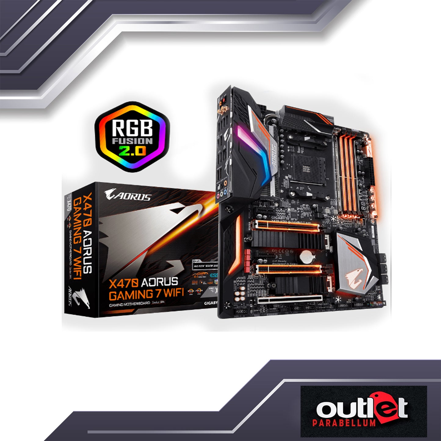 REFURBISHED GA-X470-AORUS-GAMING-7-WIFI GIGABYTE AMD X470 AM4 DDR4 ATX GAMING MOTHERBOARD W/ WIFI