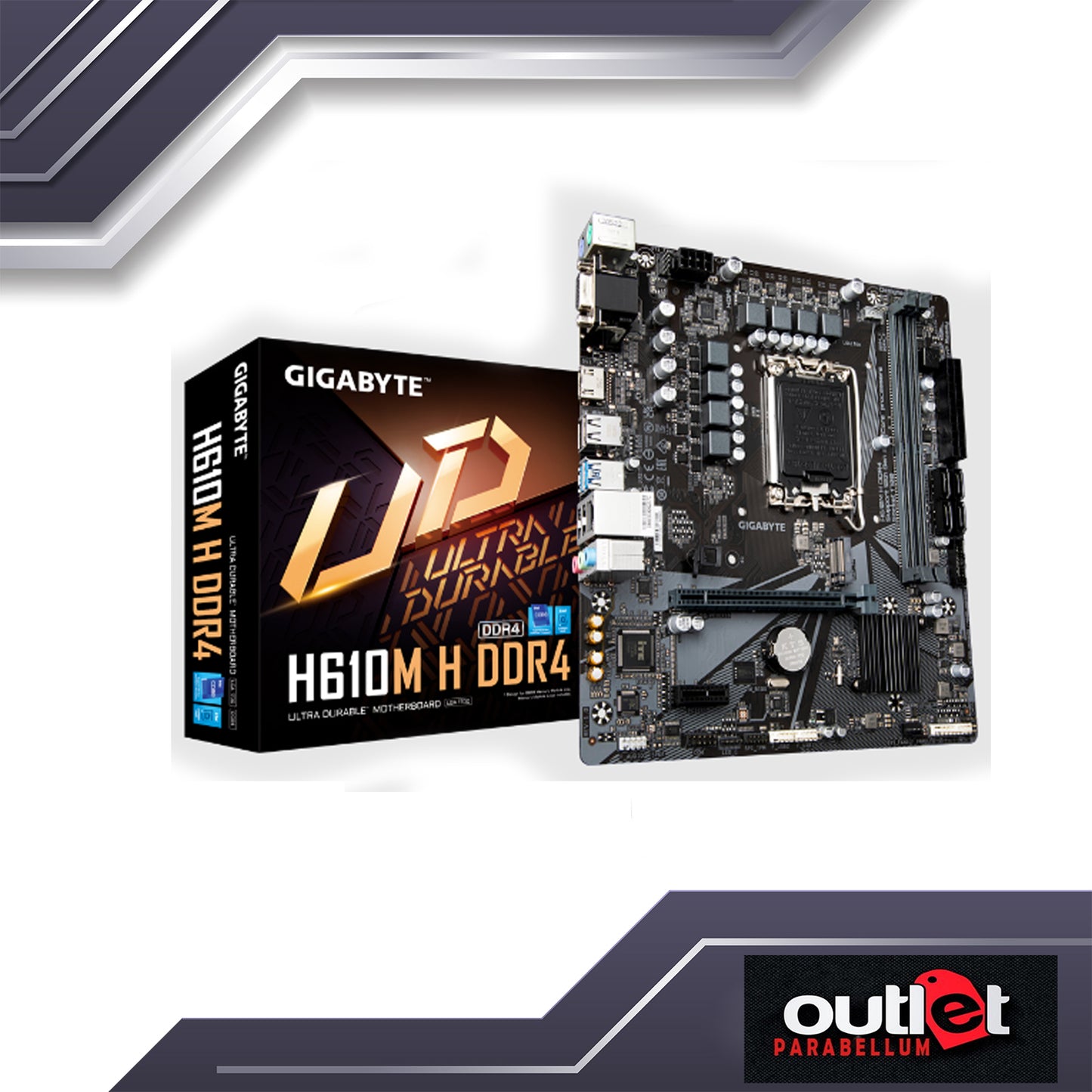 REFURBISHED GA-H610M-H-DDR4 GIGABYTE INTEL H610 LGA1700 DDR4 HDMI/DSUB MATX MOTHERBOARD
