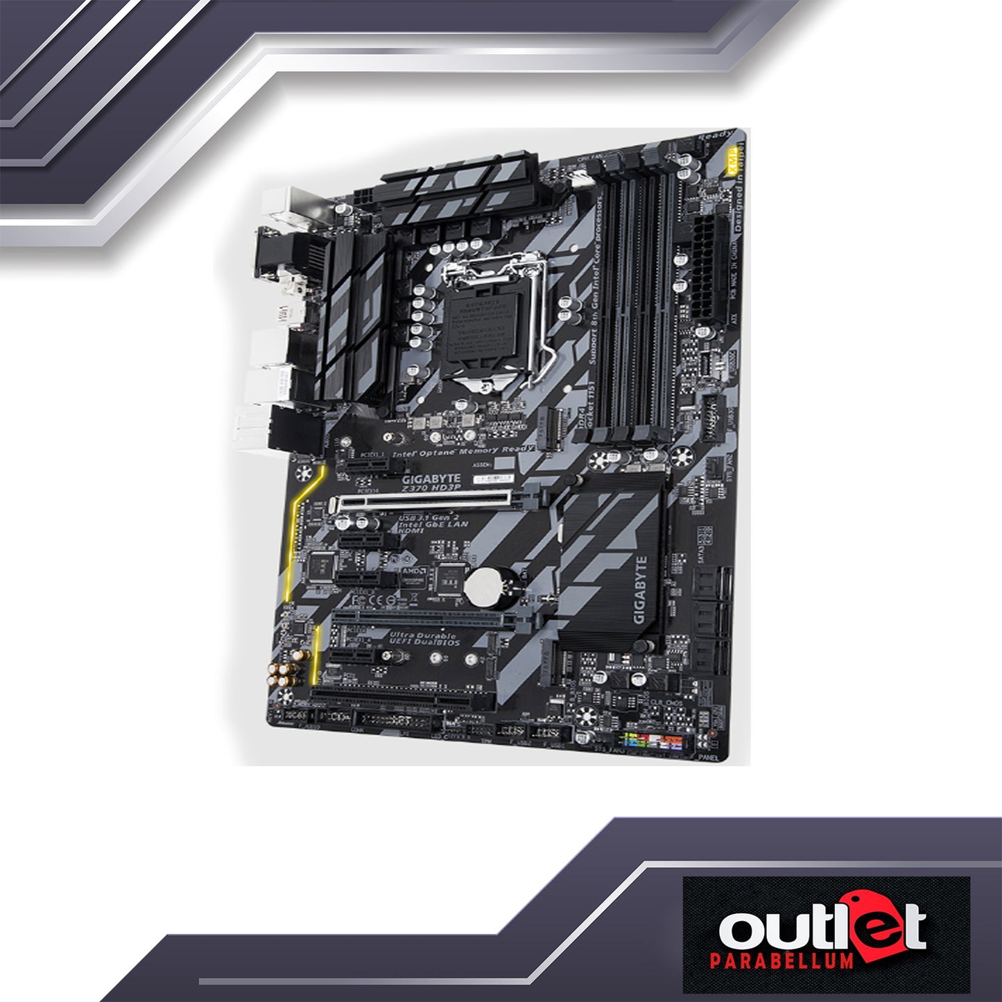 REFURBISHED GA-Z370-HD3P GIGABYTE INTEL Z370 S1151 DDR4 ATX MB W/ RGB FUSION