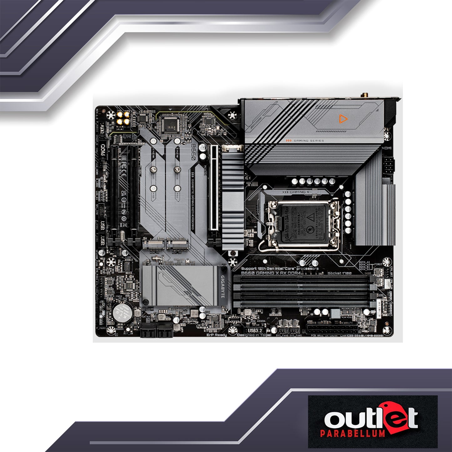 REFURB GA-B660-GAMING-X-AX-DDR4 GIGABYTE INTEL B660 LGA1700 DDR4 8+1+1 HYBRID DIGITAL VRM WIFI 6E Motherboard