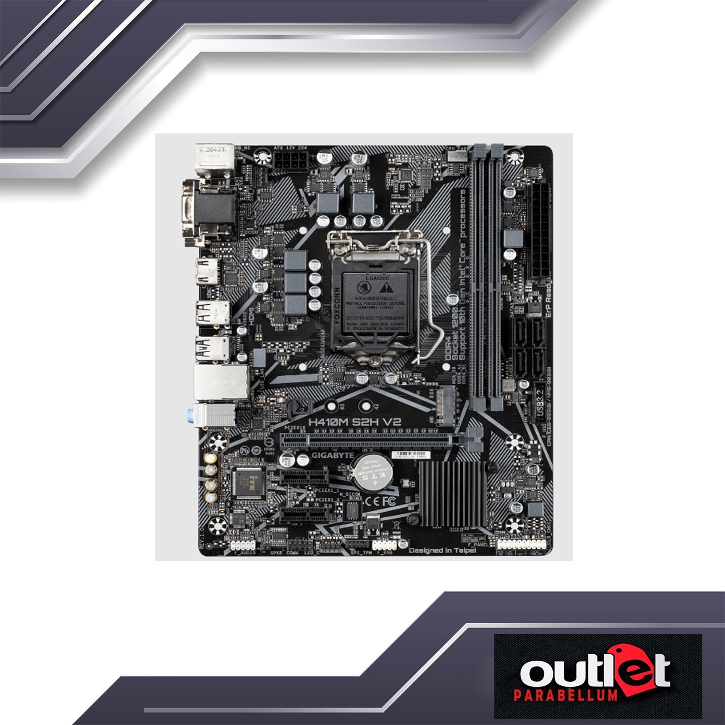 REFURBISHED GIGABYTE GA-H410M-S2H-V2 INTEL H470 LGA1200 HDMI/DVI/DSUB MATX MB