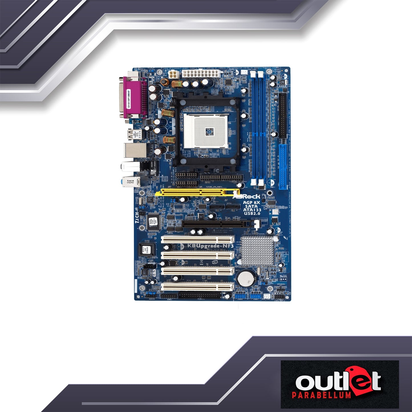 Refurbished ASROCK K8 Upgrade-NF3 ASROCK NFORCE3,A,LAN,AGP8X,SATA - No Warranty!!!