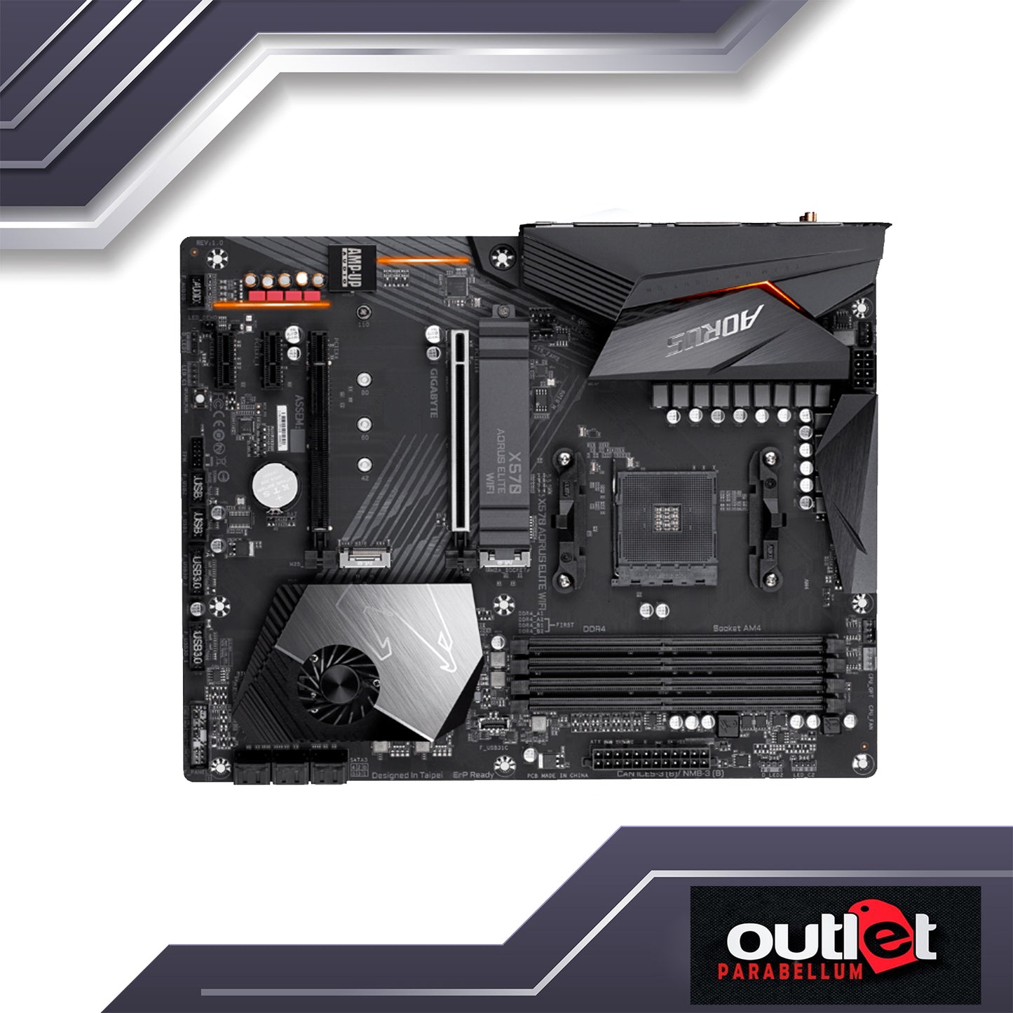 REFURBISHED GA-X570-AORUS-ELITE-WIFI GIGABYTE AMD X570 AM4 DDR4 PCIE 4.0 WIFI ATX GAMING MOTHERBOARD