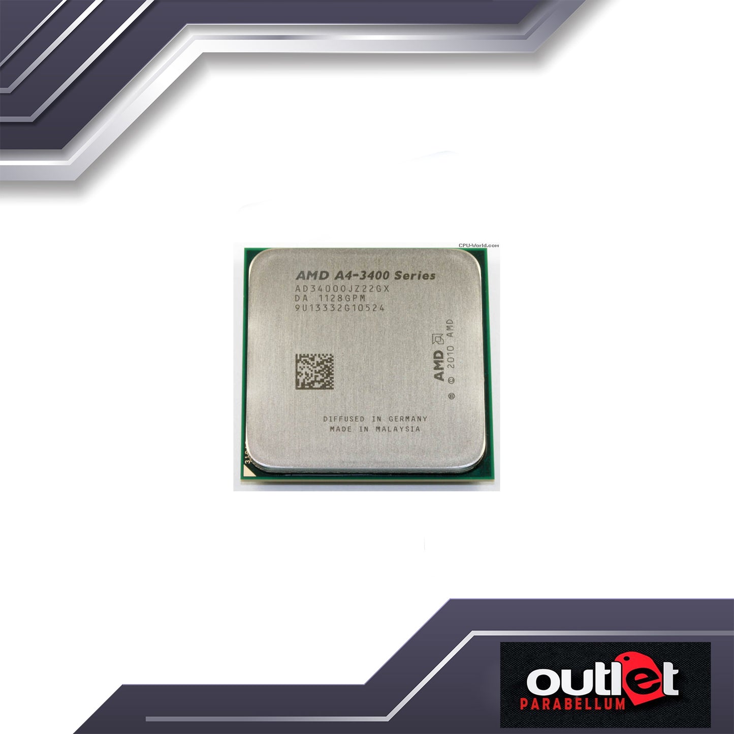 REFURBISHED AMD A4-3400 2.7GHz Dual-Core AD3400OJHX Processor (AMD-AD3400OJHX) - No Warranty
