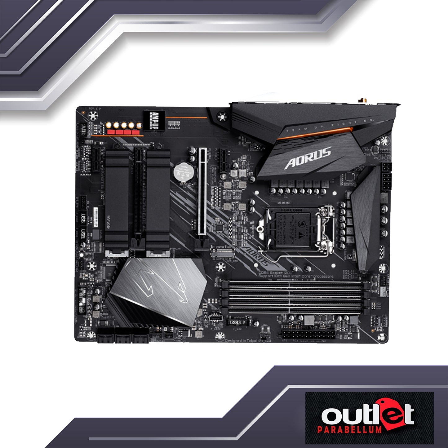 REFURBISHED GA-Z490-AORUS-ELITE-AC AORUS INTEL Z490 LGA1200 12 PHASE DIGITAL VRM,2.5GBE LAN,RGB ATX GAMING MB