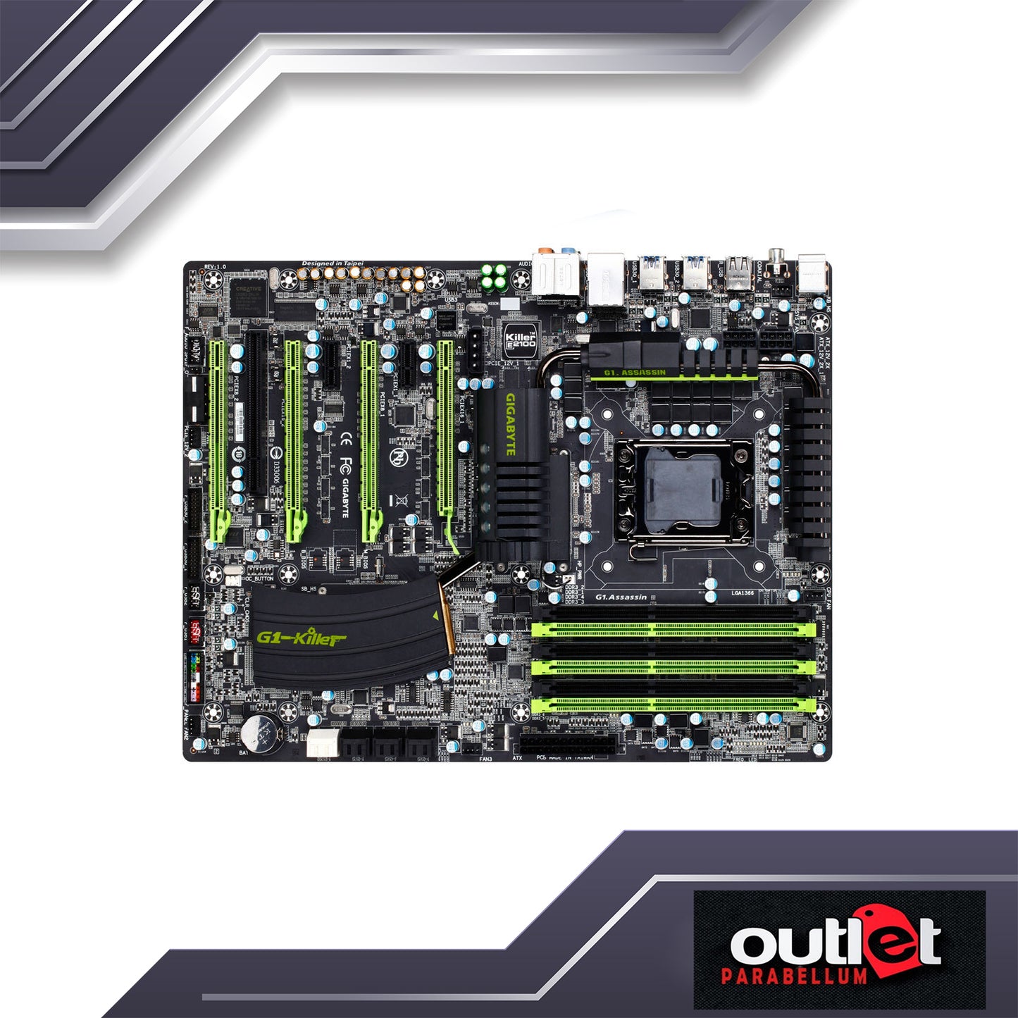 Refurbish GIGABYTE GA-G1.ASSASSIN GIGA G1.ASSASSIN X58 LGA1136 GAMING MB -- No Warranty!!!