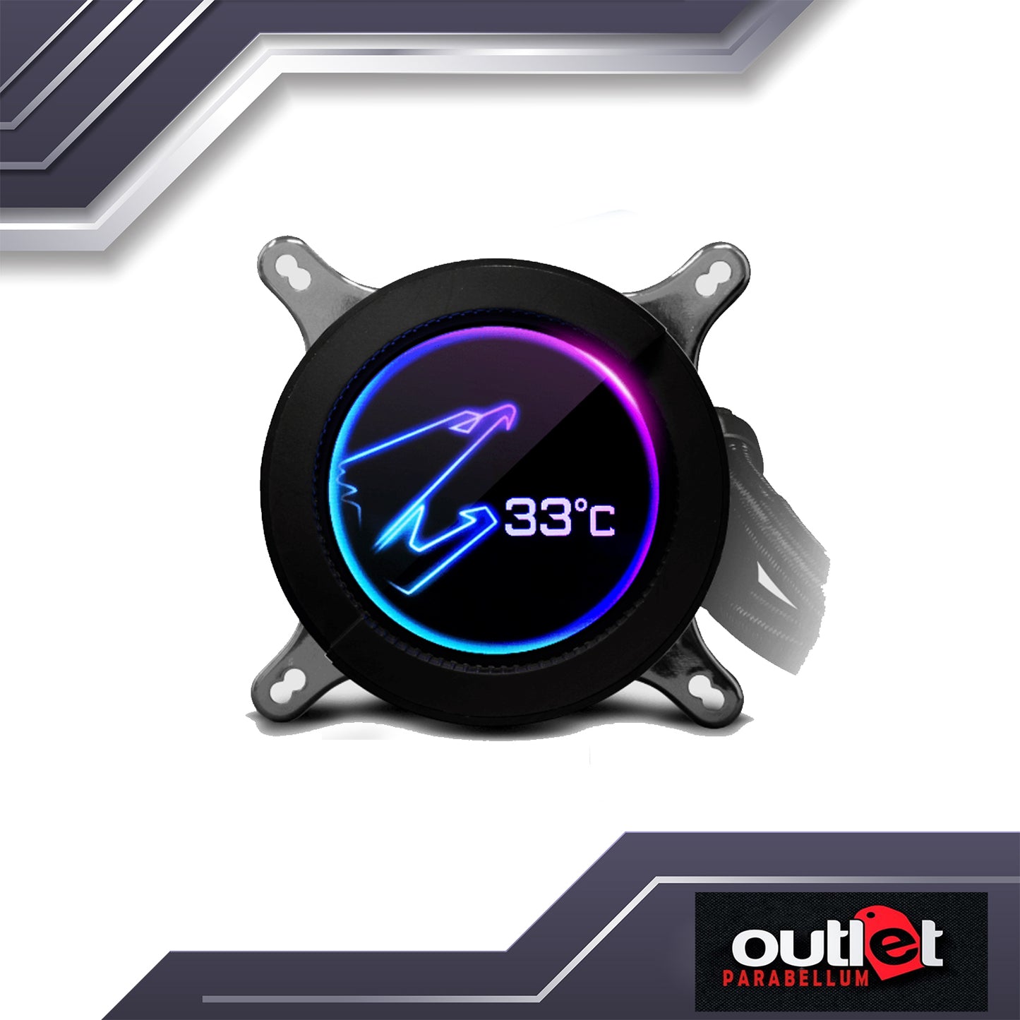 REFURBISHED GP-AORUS-LIQUID-COOLER-280 AORUS LIQUID COOLER 280, All-in-one Liquid Cooler with Circular LCD Display