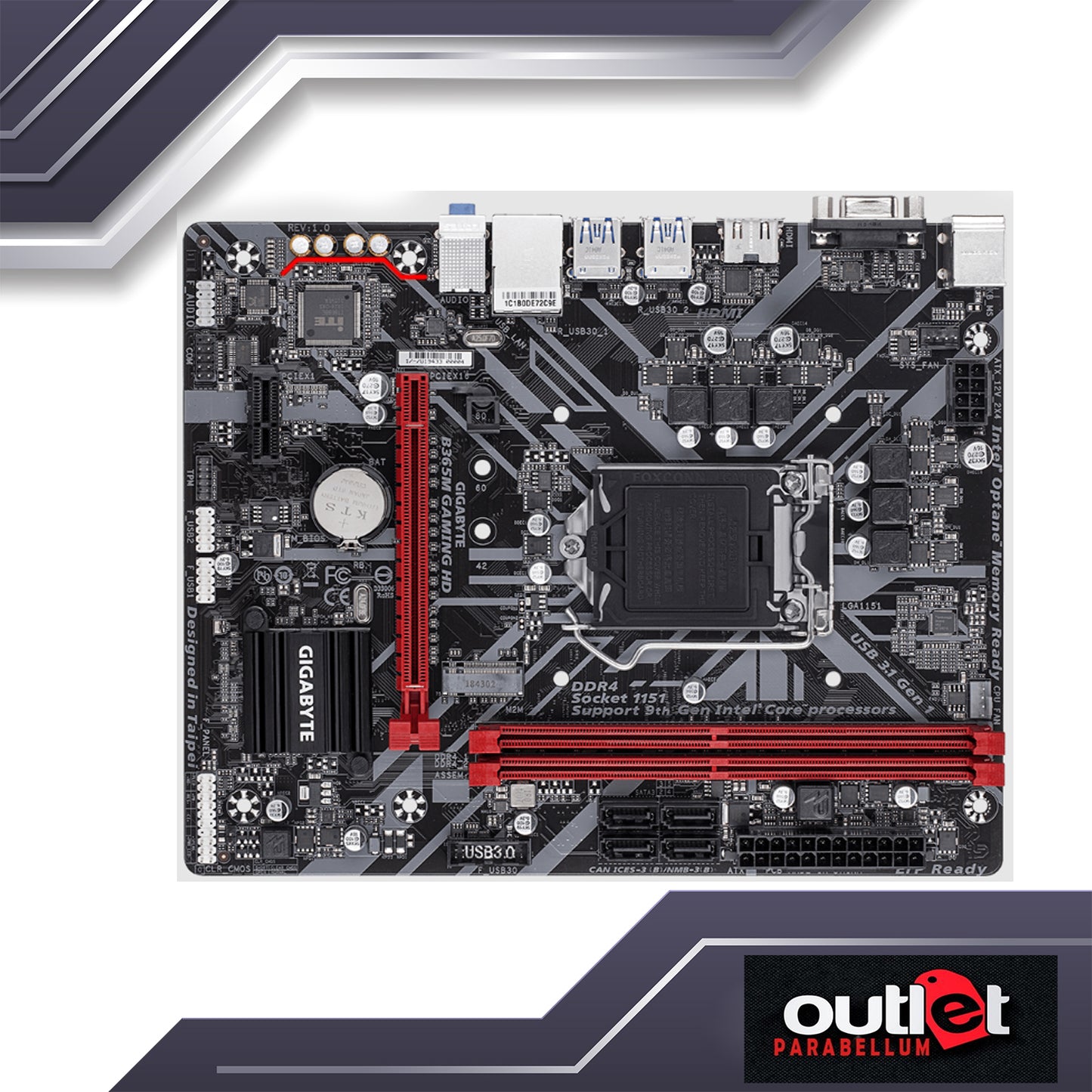 REFURBISHED GA-B365M-GAMING-HD GIGABYTE INTEL B365 S1151 MICRO ATX MOTHERBOARD