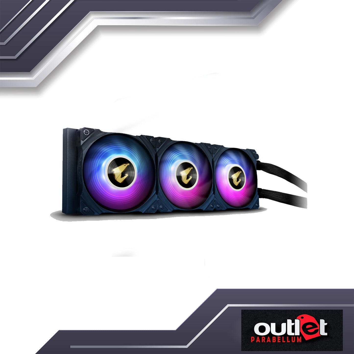 REFURBISHED GP-AORUS-WATERFORCE-X-360 AORUS WATERFORCE AIO W/ CIRCULAR LCD DISPLAY, RGB FUSION 2.0 3X120MM ARGB FAN