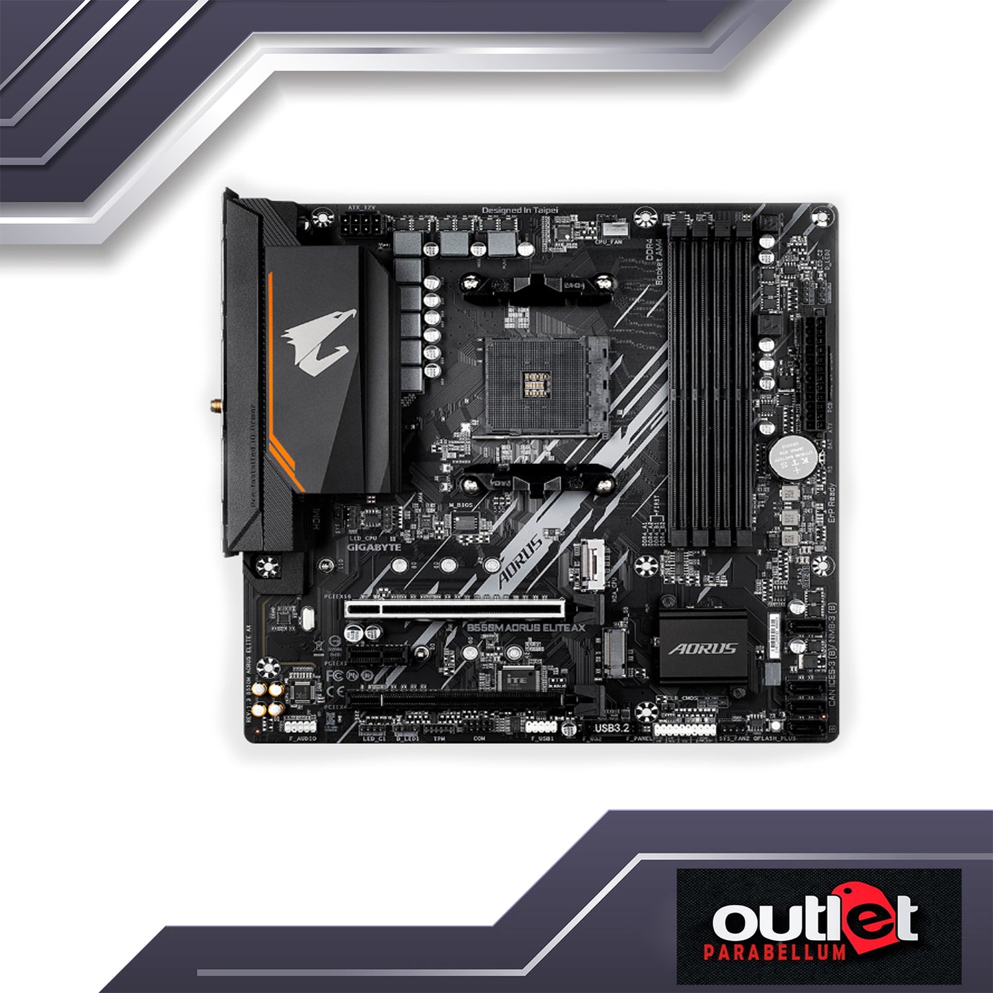 REFURBISHED GIGABYTE GA-B550M-AORUS-ELITE-AX Dual Channel ECC/ Non-ECC Unbuffered DDR4, 4 DIMMs Ultra Durable™ PCIe 4.0 Ready x16 Slot - Motherboard