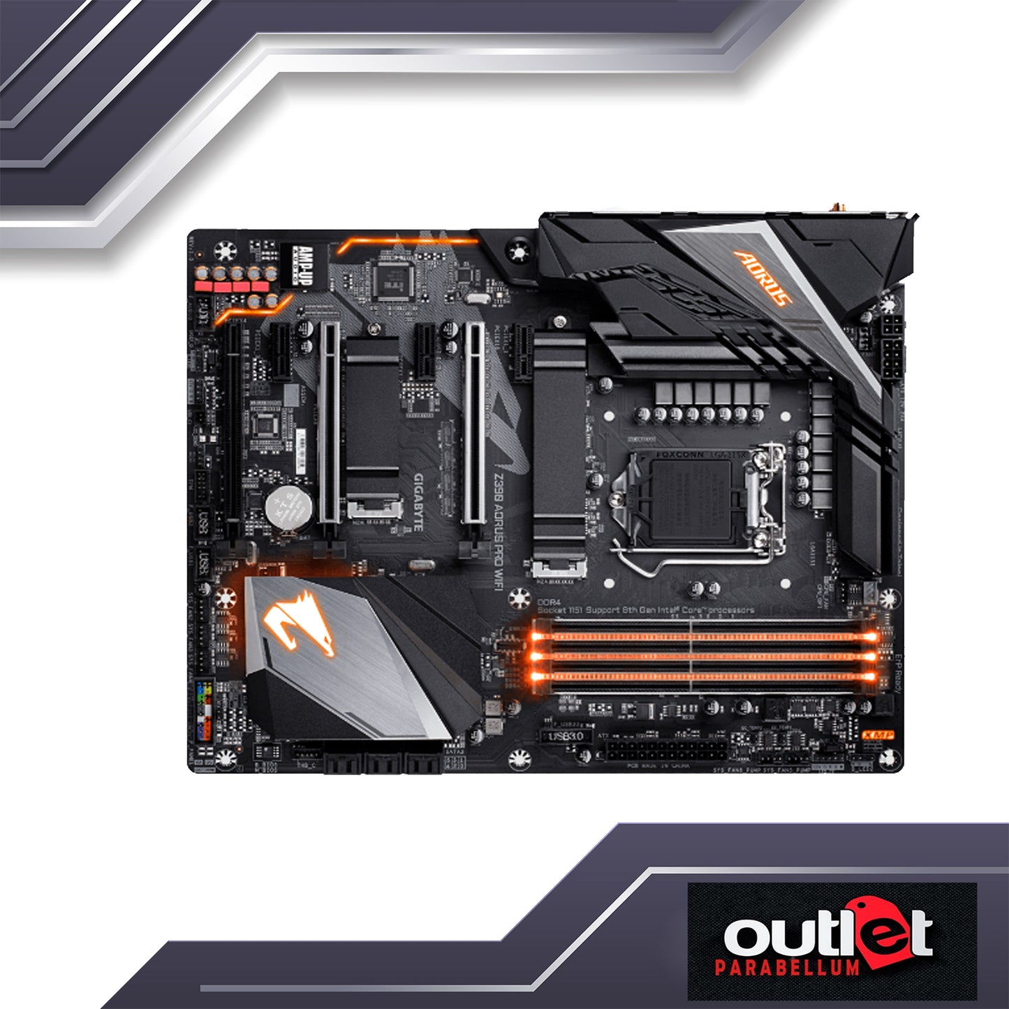 REFURBISHED GA-Z390-AORUS-PRO-WIFI GIGABYTE AORUS INTEL Z390 ATX MB W/ INTEL GbE LAN/WIFI RGB FUSION