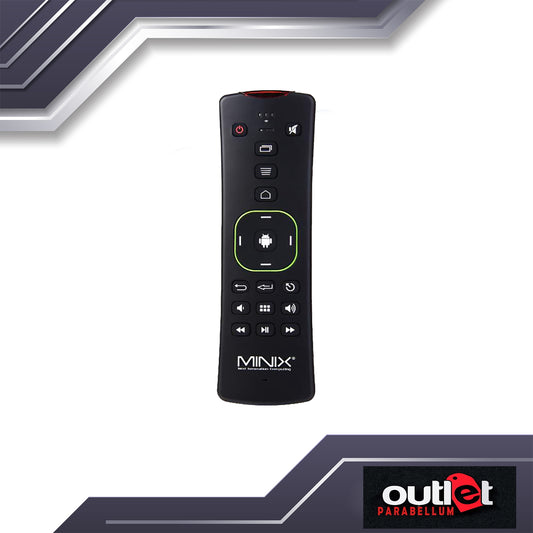 MINIX A2 Lite Airmouse Remote Control with Wireless Qwerty Keyboard for Smart TV PC Laptop Black