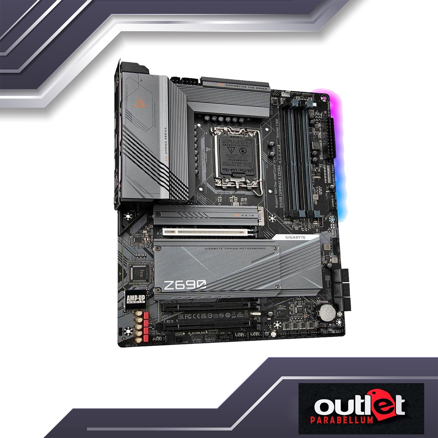 REFURBISHED GA-Z690-GAMING-X-DDR4 GIGABYTE INTEL Z690 LGA1700 DDR4 16+1+2 DIGITAL VRM(SPS 60A) 2.5GbE LAN ATX MB MOTHERBOARD