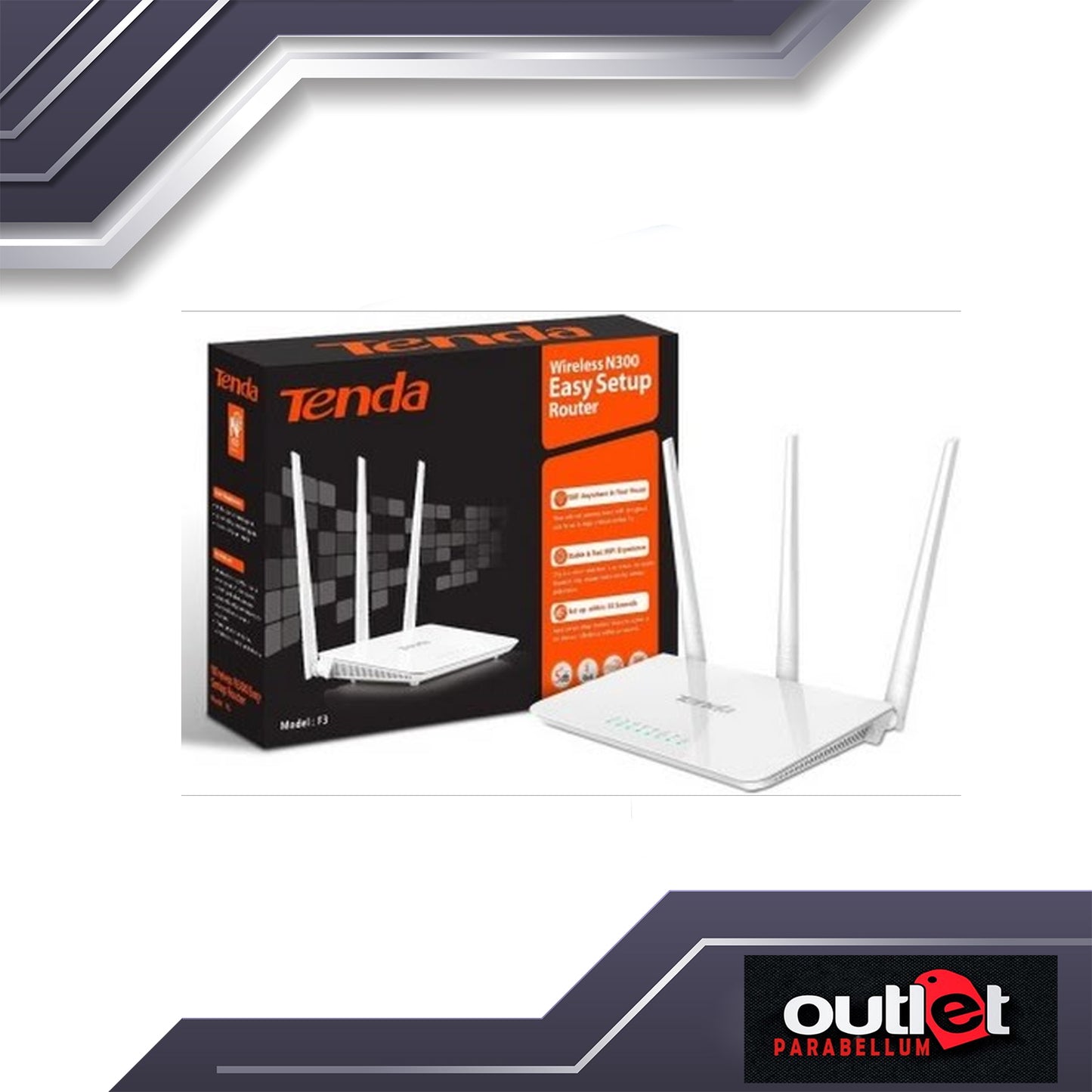 FLASH SALE!!! Tenda F303 Wireless N300 Easy Setup 300Mbps Wi-Fi Router - TD-F303