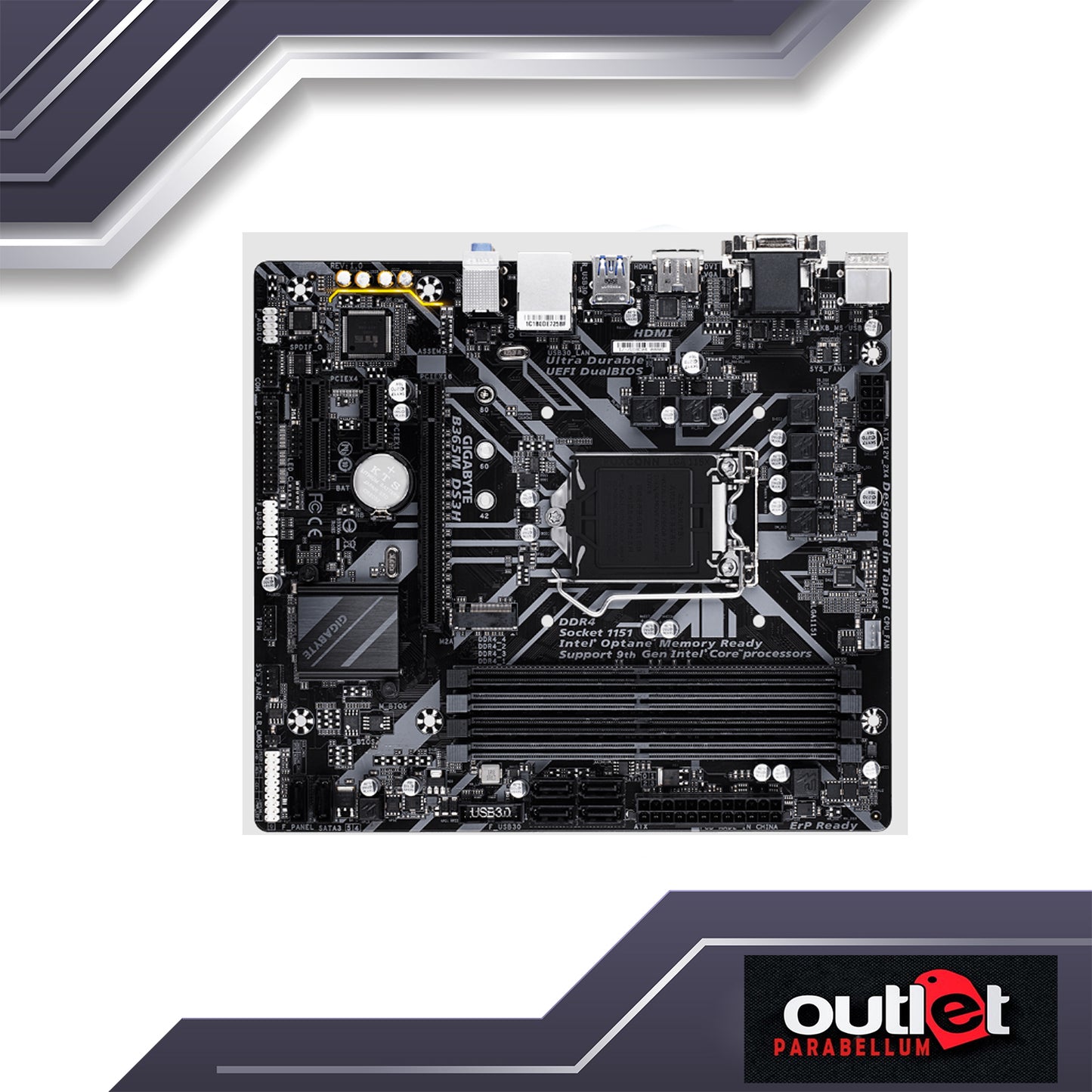 REFURBISHED GIGABYTE GA-B365M-DS3H INTEL B365 S1151 MICRO ATX MOTHERBOARD