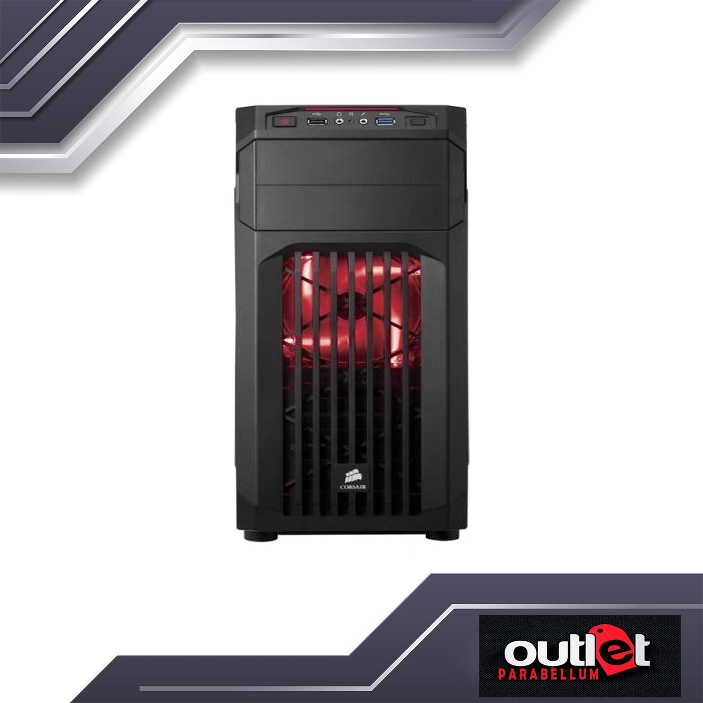 Refurbished CORSAIR Carbide Series™ SPEC-01 Red LED Mid-Tower Gaming Case CS-CC-9011050-WW