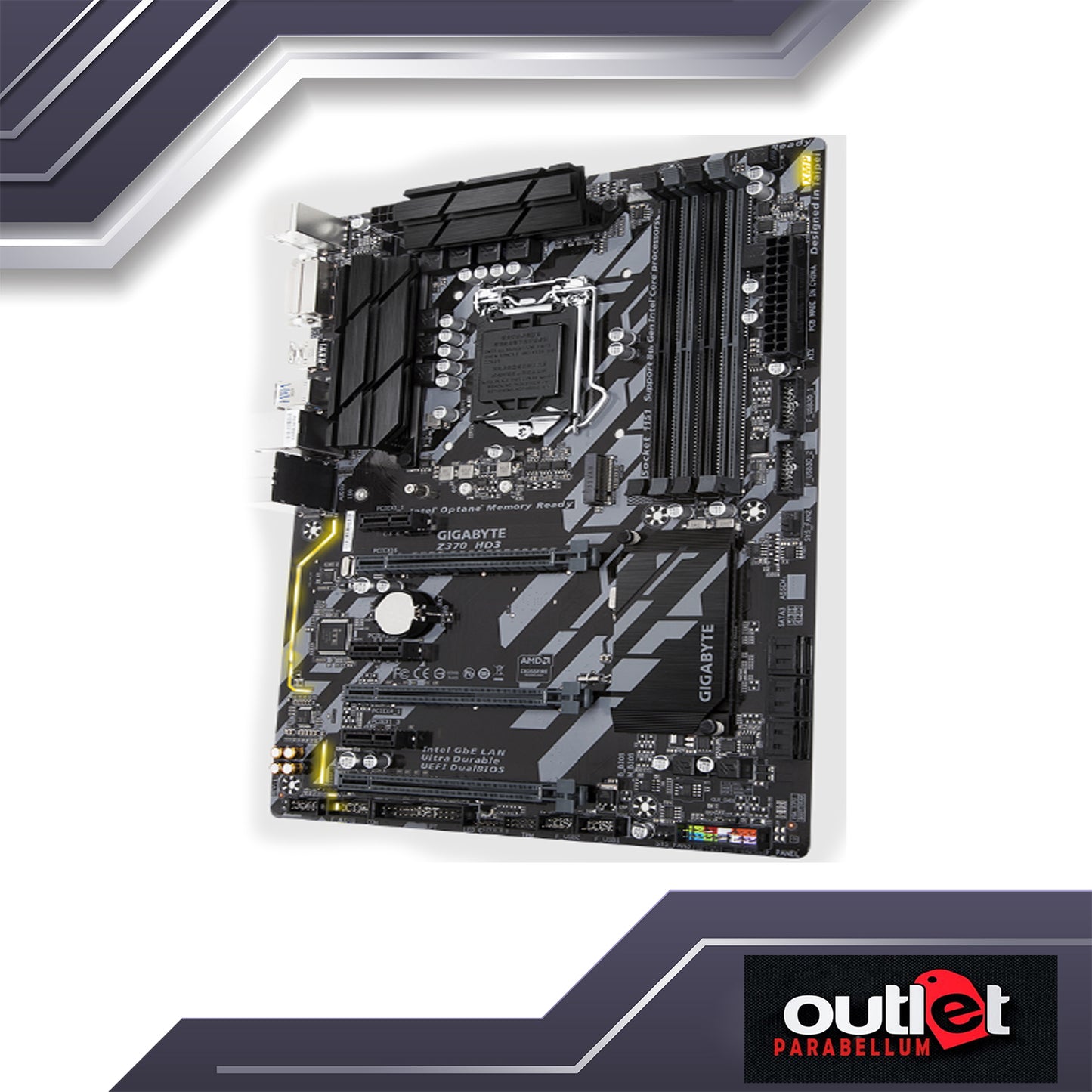 REFURBISHED GA-Z370-HD3 GIGABYTE INTEL Z370 S1151 DDR4 ATX MB W/ RGB FUSION