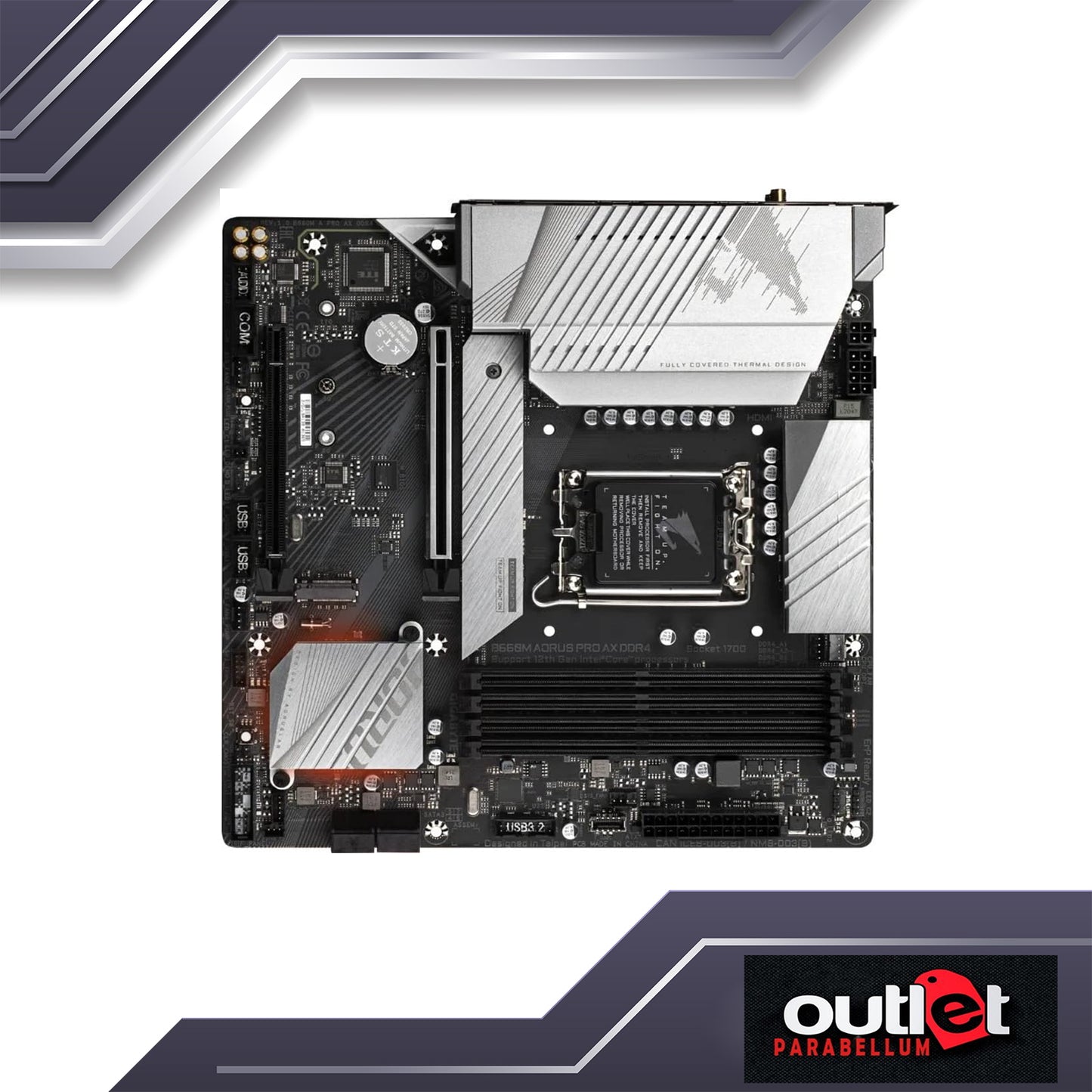 REFURB GA-B660M-A-PRO-AX-DDR4 AORUS INTEL B660 LGA1700 DDR4 12+1+1 DIGITAL VRM, WIFI6 2.5GbE LAN MATX Motherboard