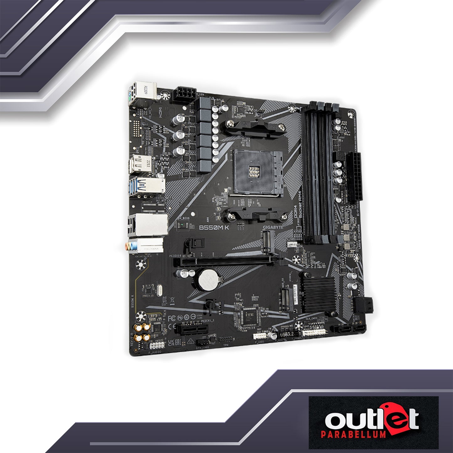 REFURBISHED GIGABYTE GA-B550M-K Dual Channel ECC/ Non-ECC Unbuffered DDR4, 4 DIMMs Ultra Durable™ PCIe 4.0 Ready x16 Slot - Motherboard (NO WARRANTY)