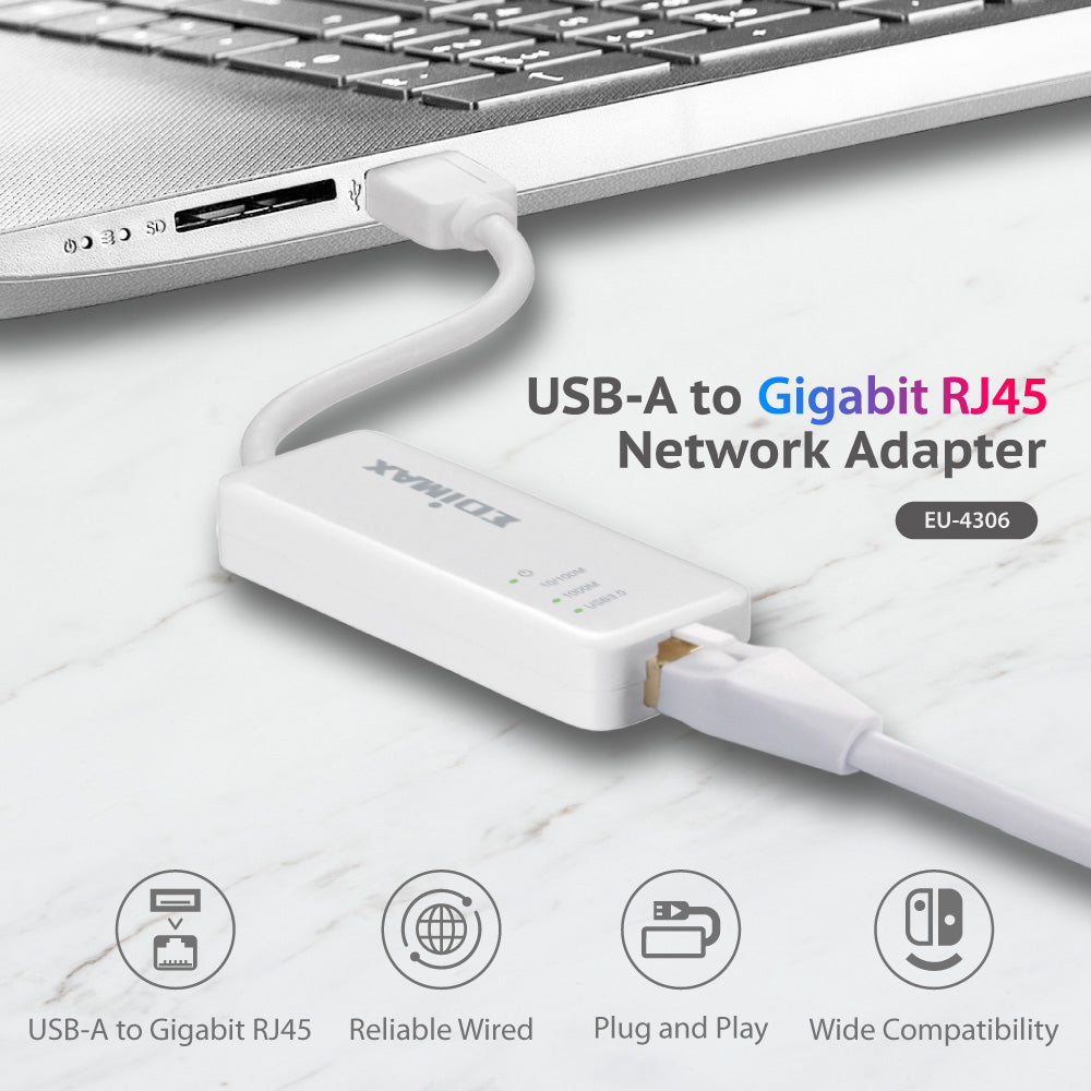 Edimax EU-4306 USB 3.0 Gigabit Ethernet Adapter