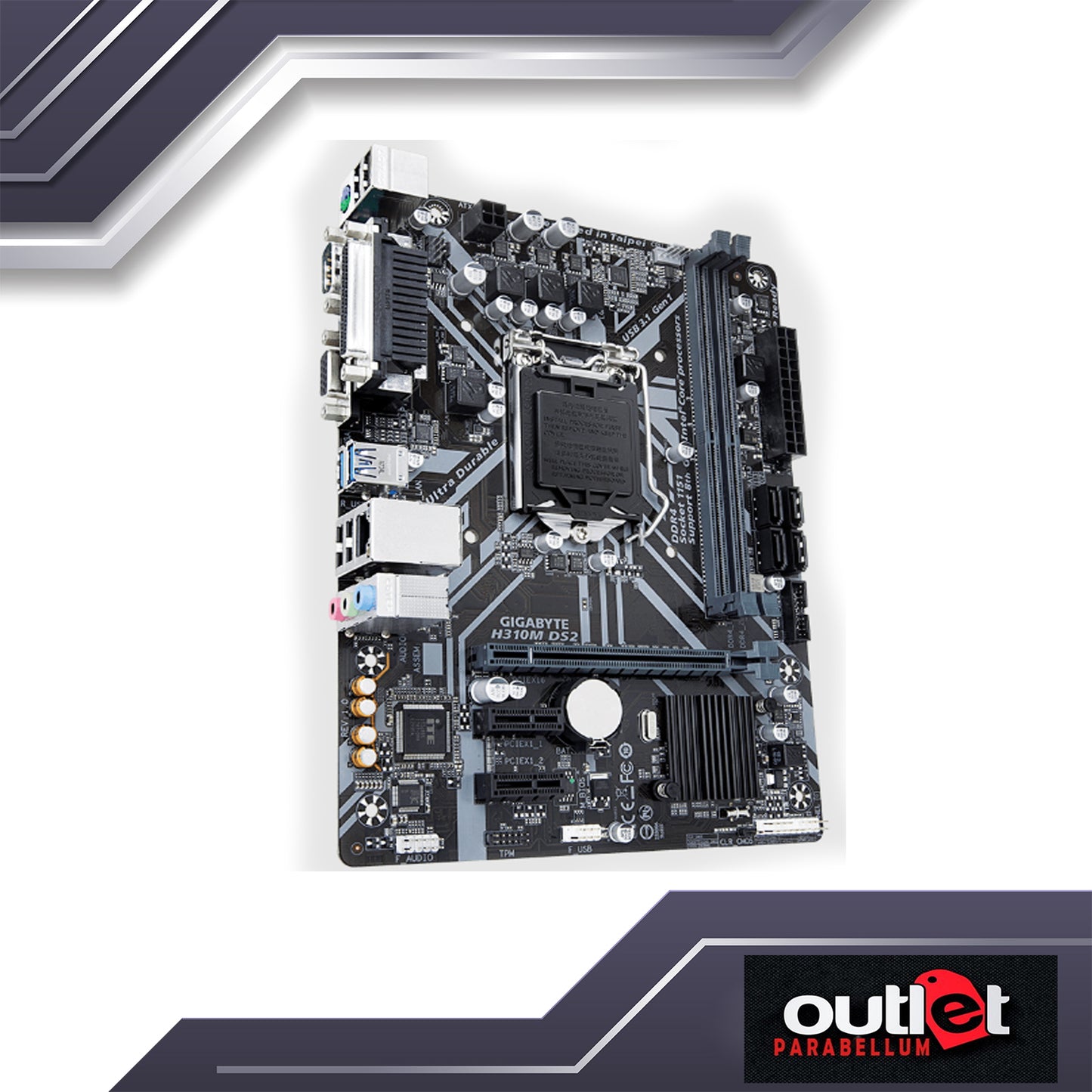 REFURBISHED GA-H310M-DS2 GIGABYTE INTEL H310 S1151 MATX MOTHERBOARD