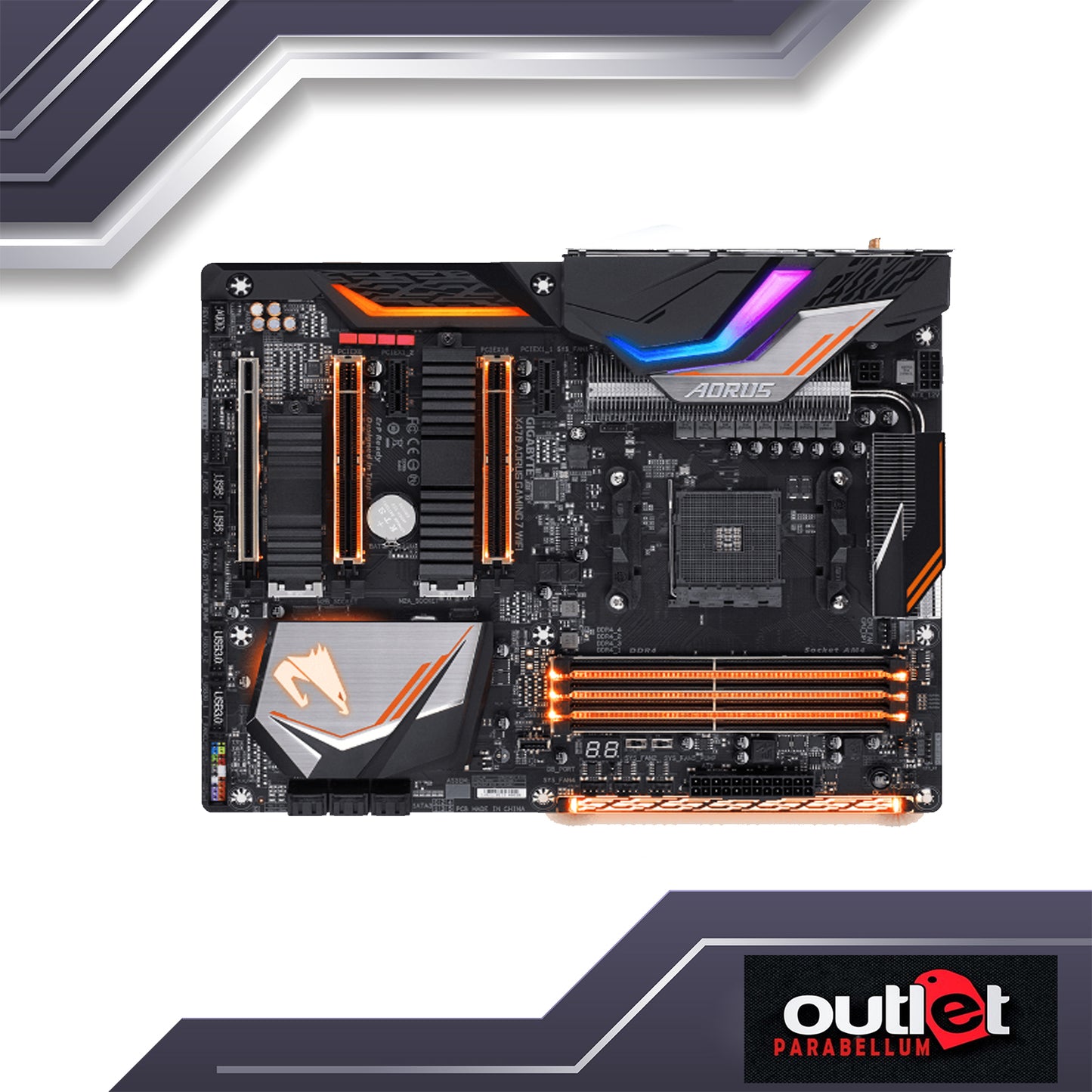 REFURBISHED GA-X470-AORUS-GAMING-7-WIFI GIGABYTE AMD X470 AM4 DDR4 ATX GAMING MOTHERBOARD W/ WIFI