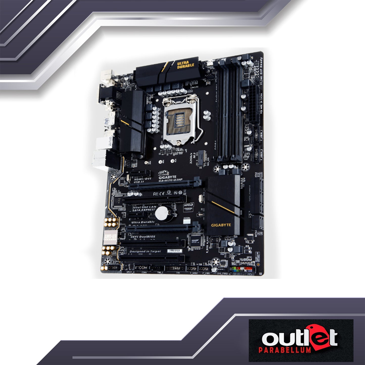 REFURBISHED GA-H170-D3HP GIGABYTE H170 S1151 DDR4 ATX Motherboard