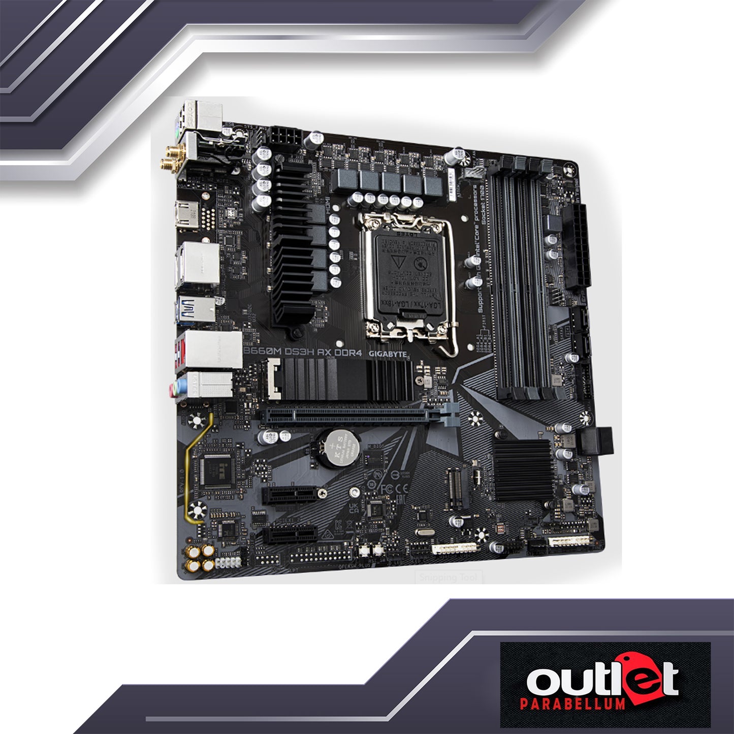 REFURB GA-B660M-DS3H-AX-DDR4 GIGABYTE INTEL B660 LGA1700 DDR4 6+2+1 DIGITAL VRM, WIFI6 2.5GbE LAN MATX Motherboard