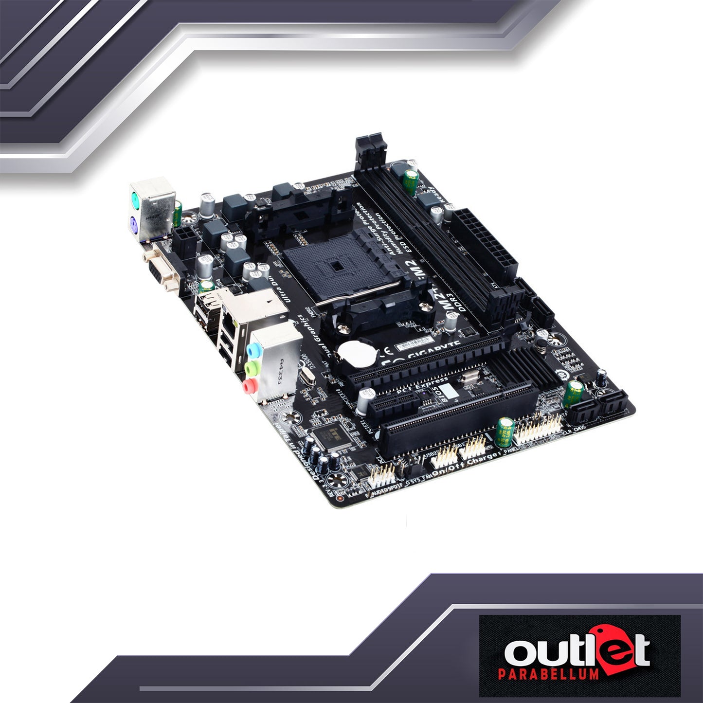Refurbish GIGABYTE GA-F2A58M-S1 GIGABYTE AMD A58 FM2+ DDR3 MATX MB --- No Warranty!!!