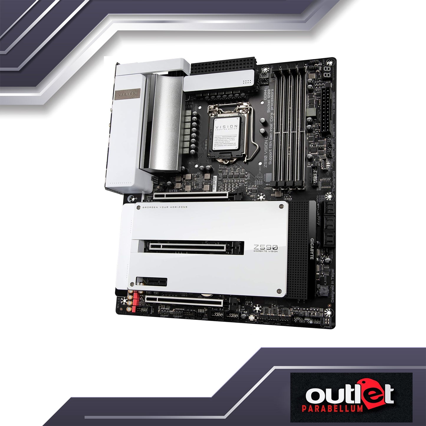 REFURBISHED GA-Z590-VISION-D GIGABYTE INTEL Z590 LGA1200 PCIE4.0, INTEL 2.5GBE LAN Motherboard