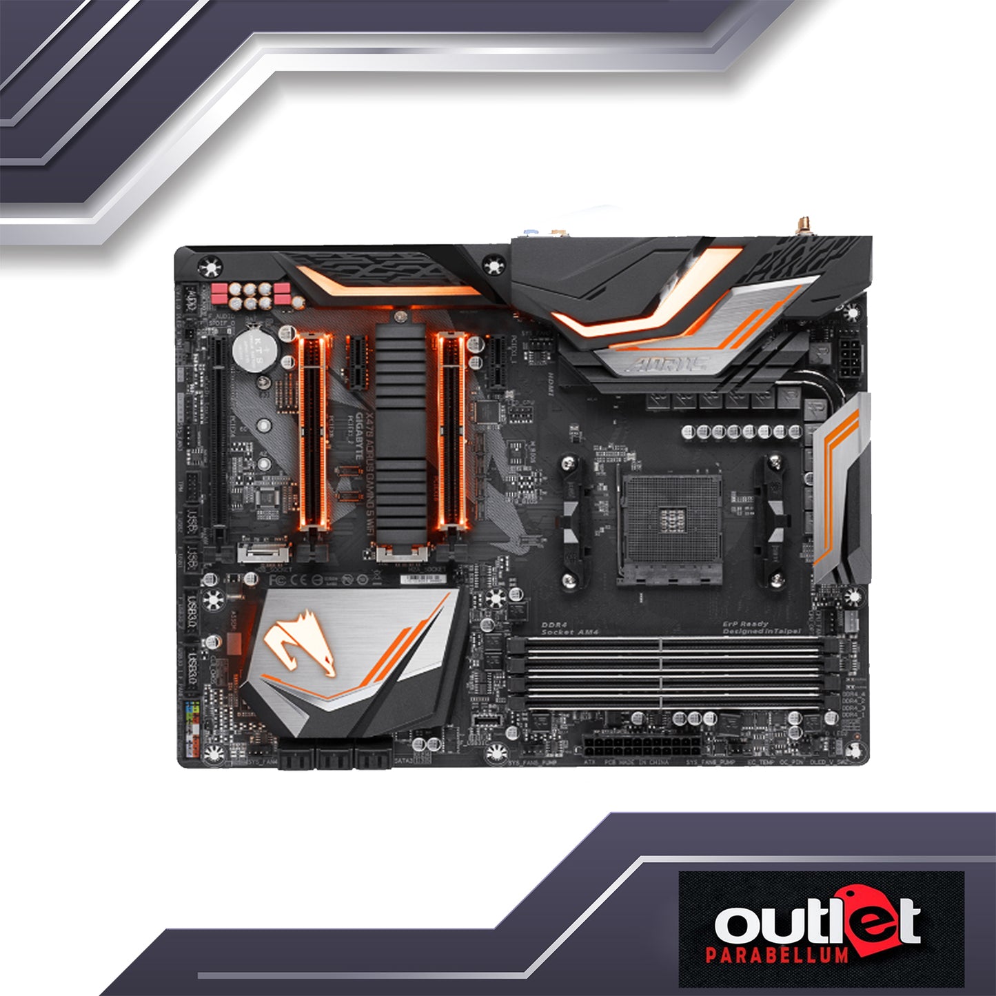 REFURBISHED GA-X470-AORUS-GAMING-5-WIFI GIGABYTE AMD X470 AM4 DDR4 ATX GAMING MOTHERBOARD W/ WIFI