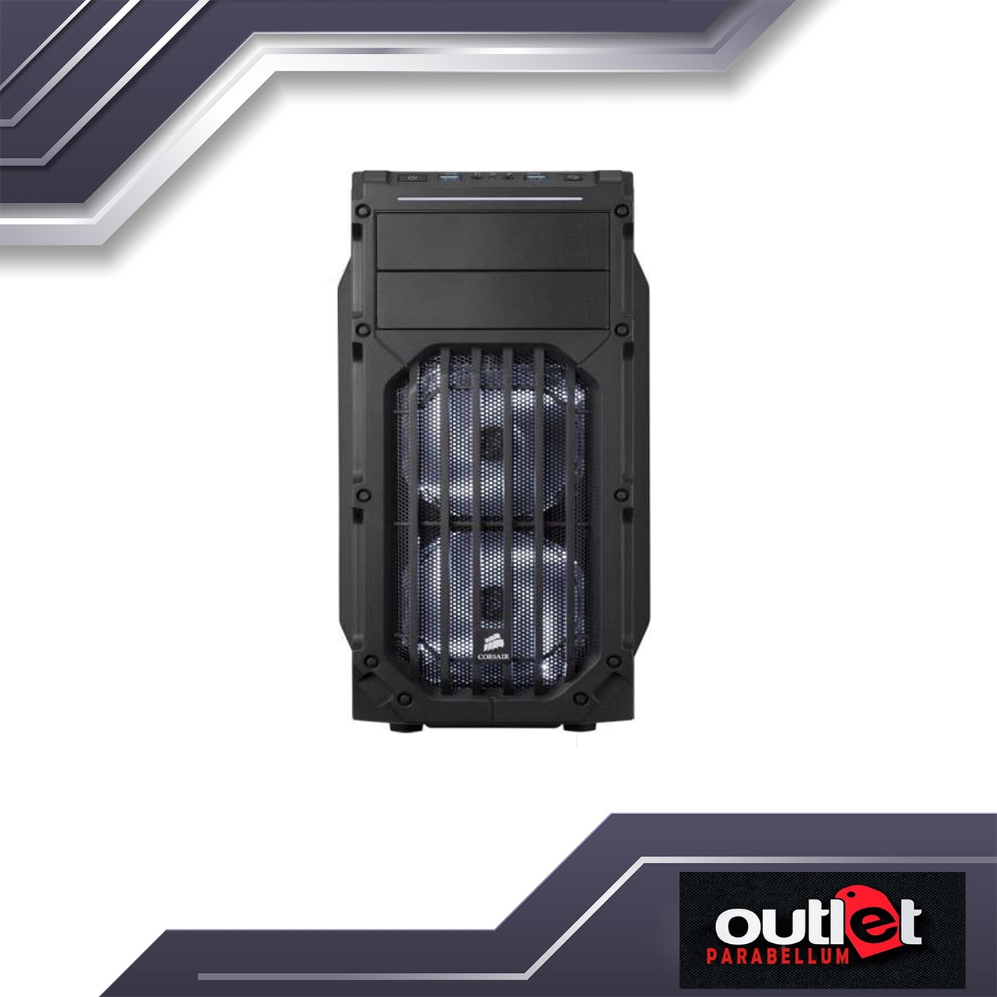 Refurbished CORSAIR Carbide Series CS-CC-9011053-WW ™ SPEC-03 White LED Mid-Tower Gaming Case