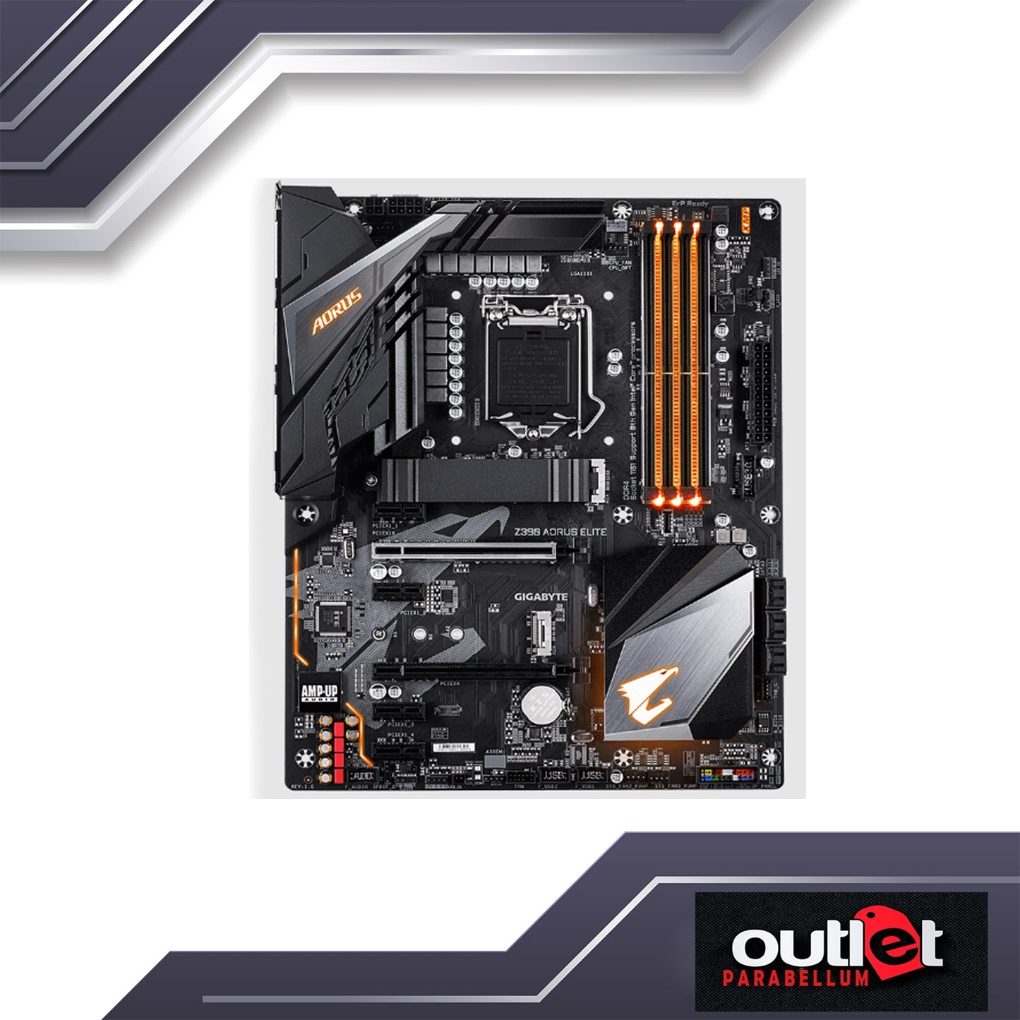 REFURBISHED GA-Z390-AORUS-ELITE GIGABYTE AORUS INTEL Z390 ATX MB W/ M.2 THERMAL GUARD, RGB FUSION