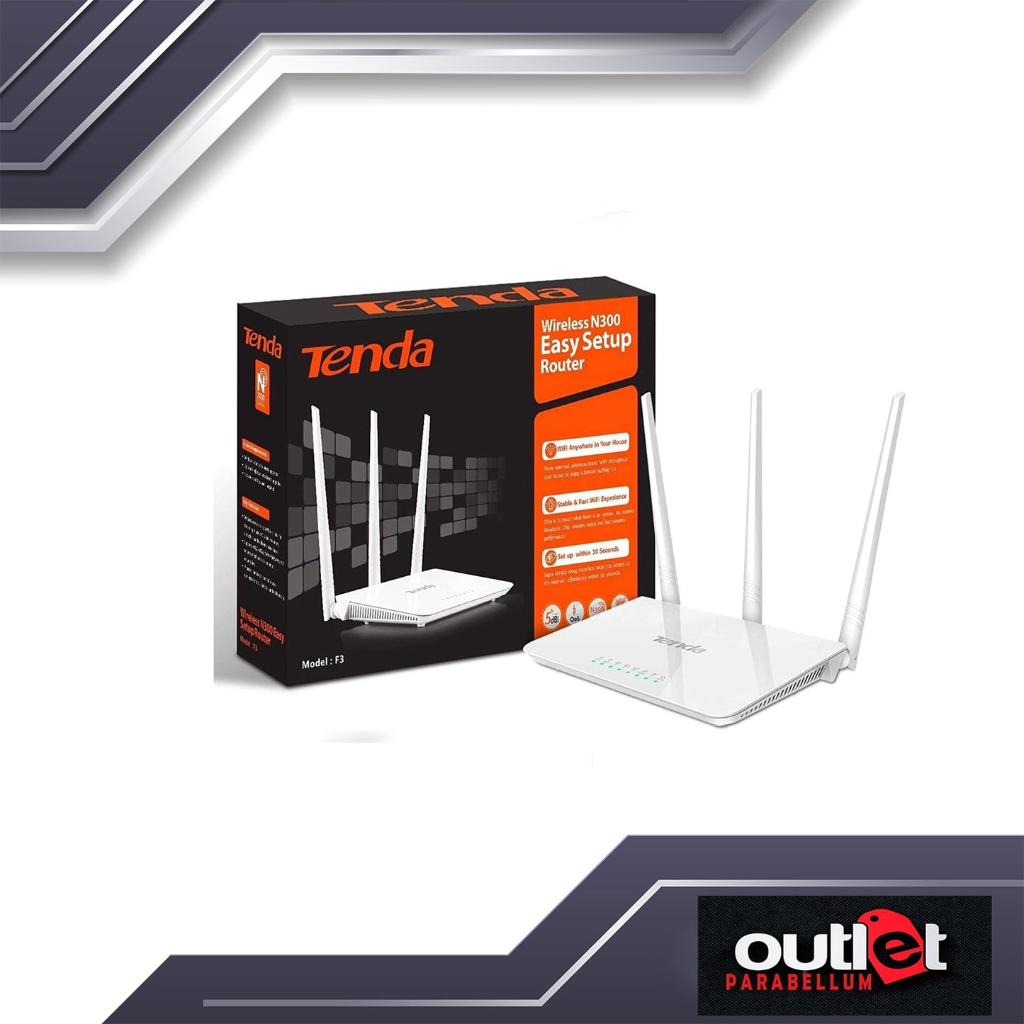 FLASH SALE! Tenda F3 300Mbps wireless router