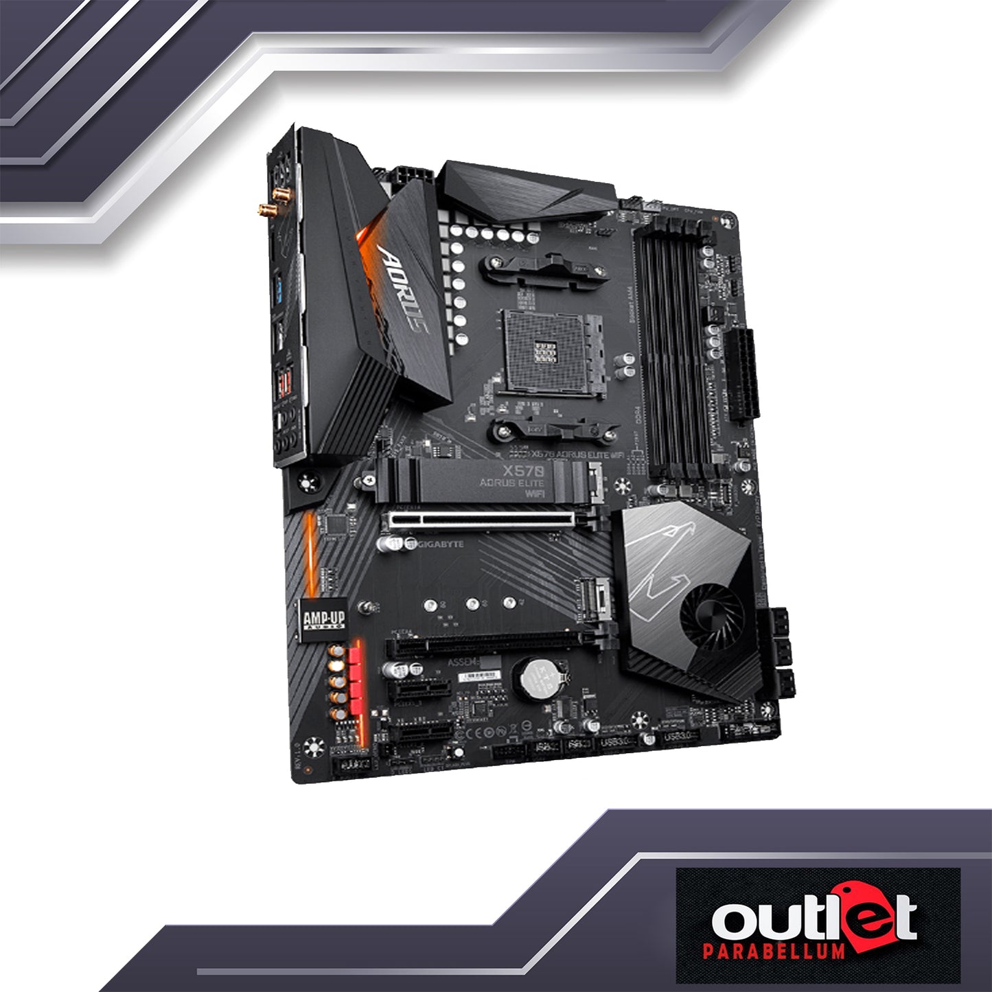 REFURBISHED GA-X570-AORUS-ELITE-WIFI GIGABYTE AMD X570 AM4 DDR4 PCIE 4.0 WIFI ATX GAMING MOTHERBOARD