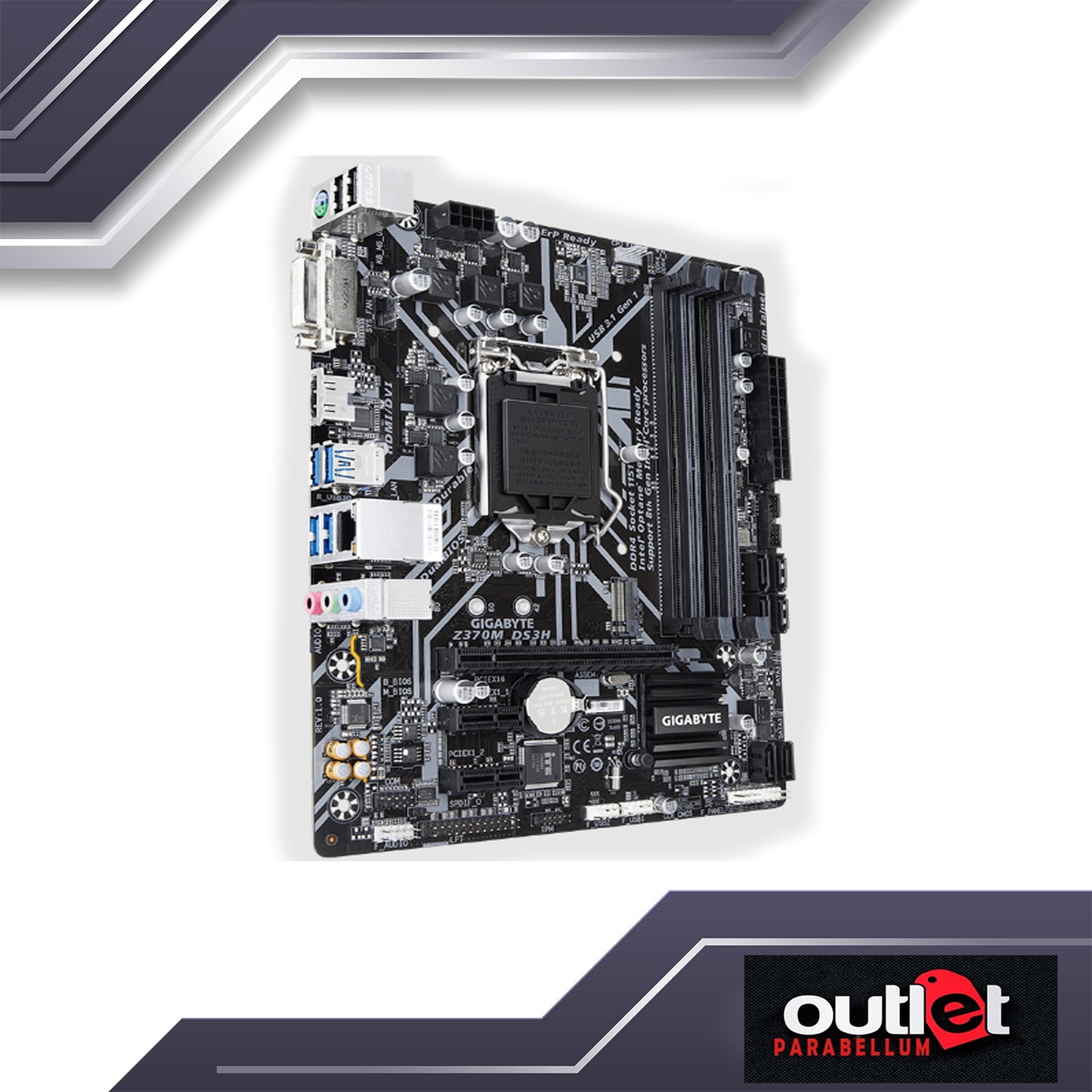 REFURBISHED GA-Z370M-DS3H GIGABYTE INTEL Z370 S1151 DDR4 MATX Motherboard