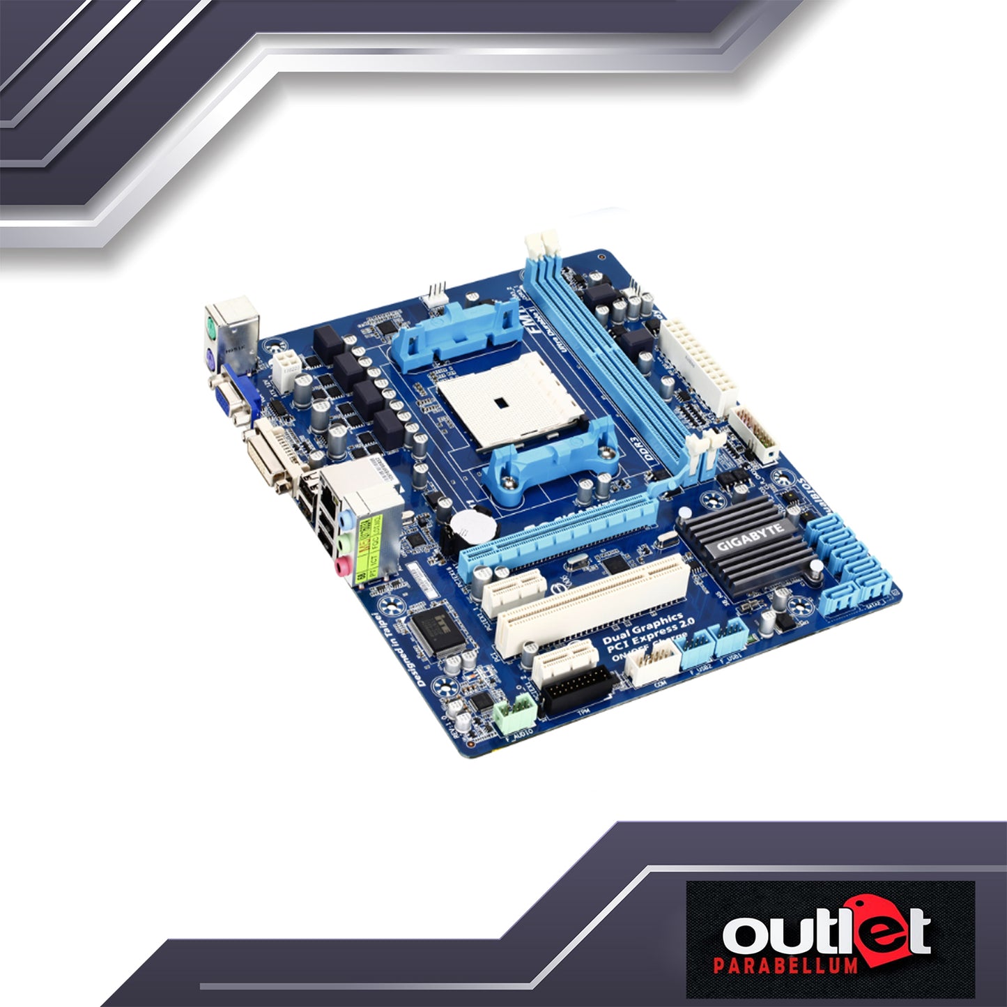 Refurbish GIGABYTE GA-A55M-S2V AMD A55 FM1 DDR3 MATX MB -- No Warranty