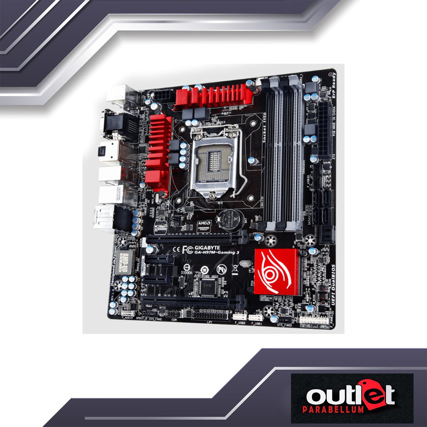 REFURBISHED GA-H97M-GAMING-3 GIGABYTE INTEL H97 S1150 GAMING MB MATX