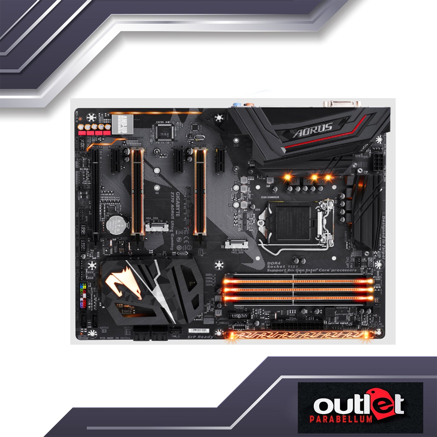 REFURBISHED GA-Z370-AORUS-ULTRA-GAMING GIGABYTE INTEL Z370 S1151 DDR4 ATX MB W/ RGB FUSION, INTEL LAN