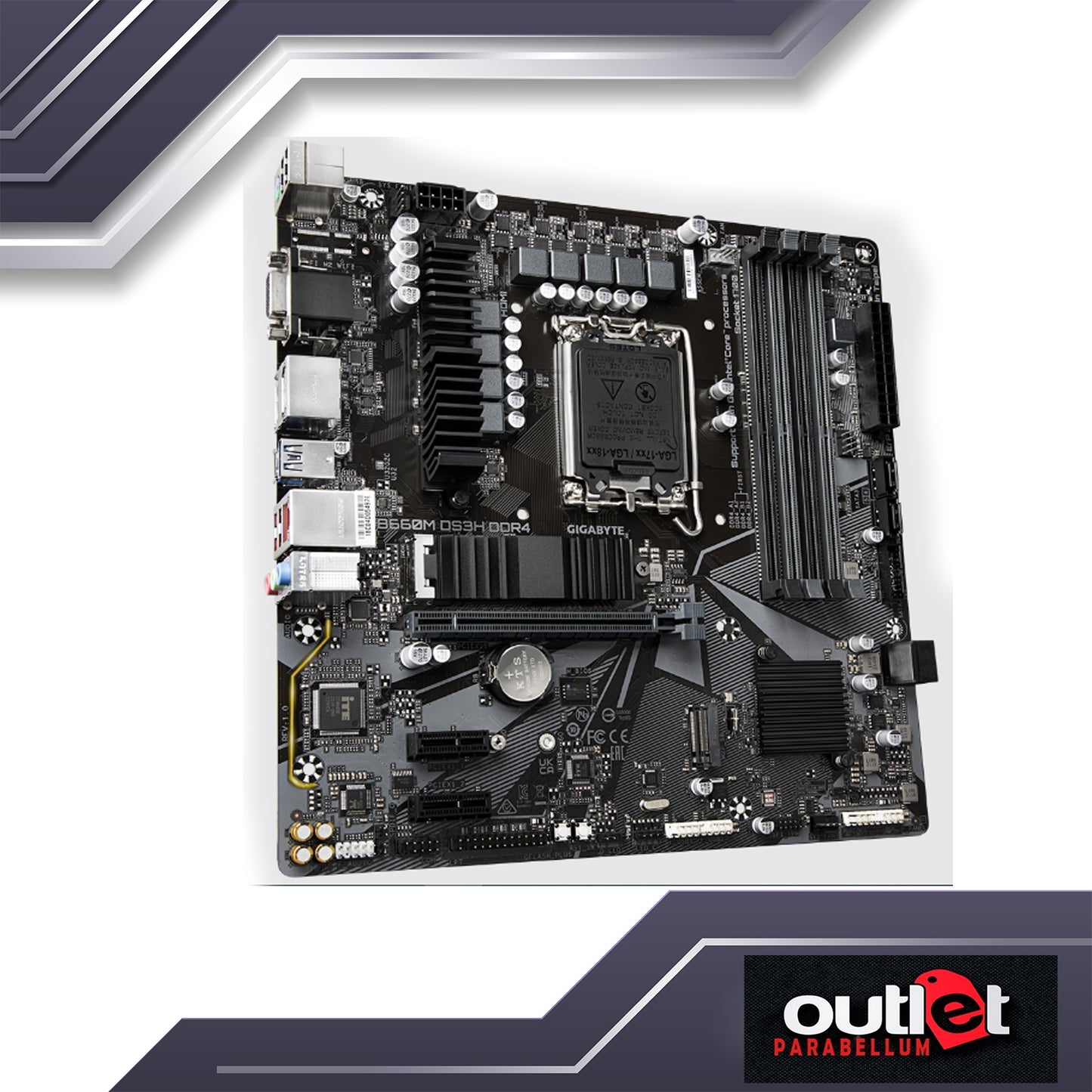 REFURB GA-B660M-DS3H-DDR4 GIGABYTE INTEL B660 LGA1700 DDR4 6+2+1 DIGITAL VRM,2.5GbE LAN MATX Motherboard