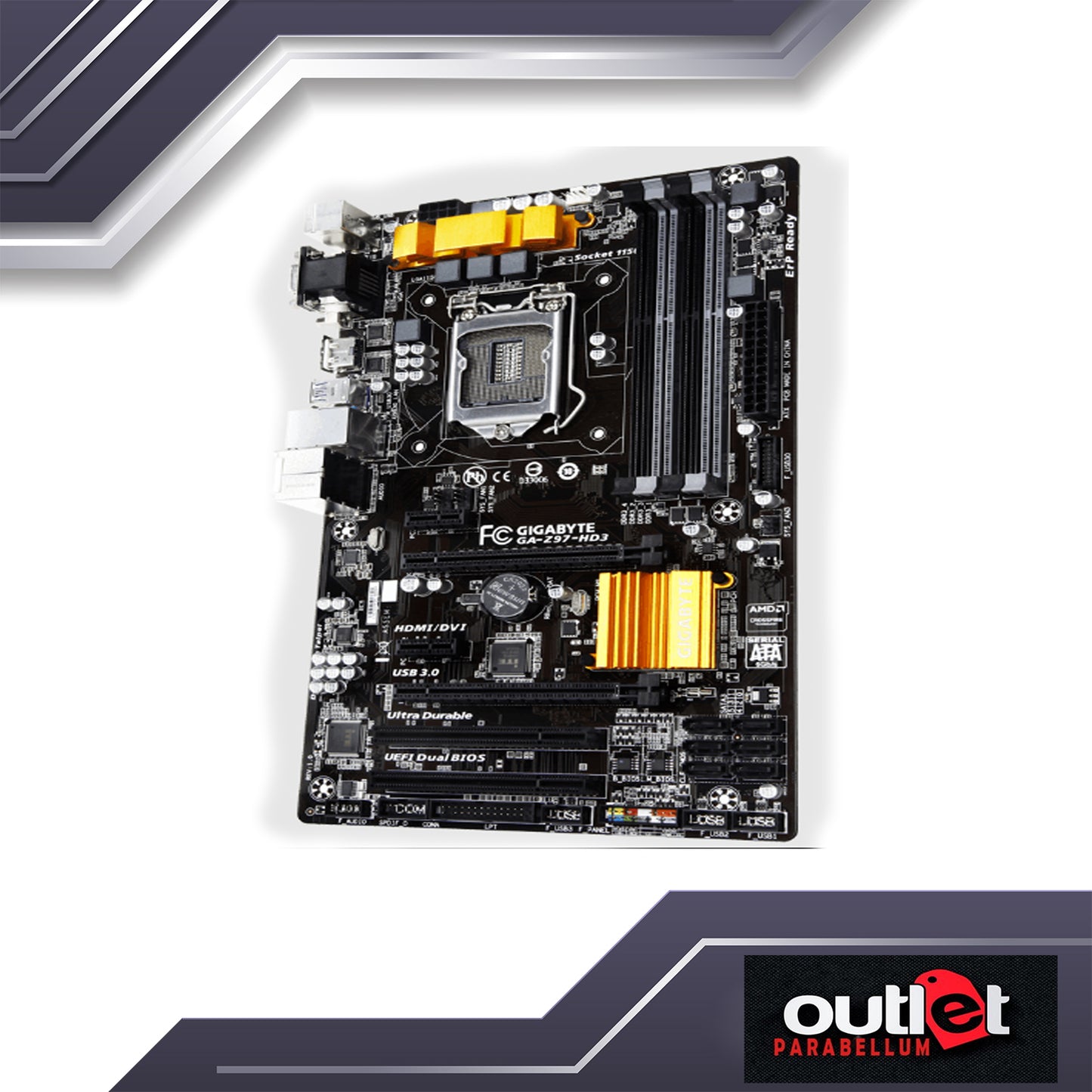 REFURBISHED GIGABYTE GA-Z97-HD3 GIGABYTE INTEL Z97, S1150 ATX Motherboard