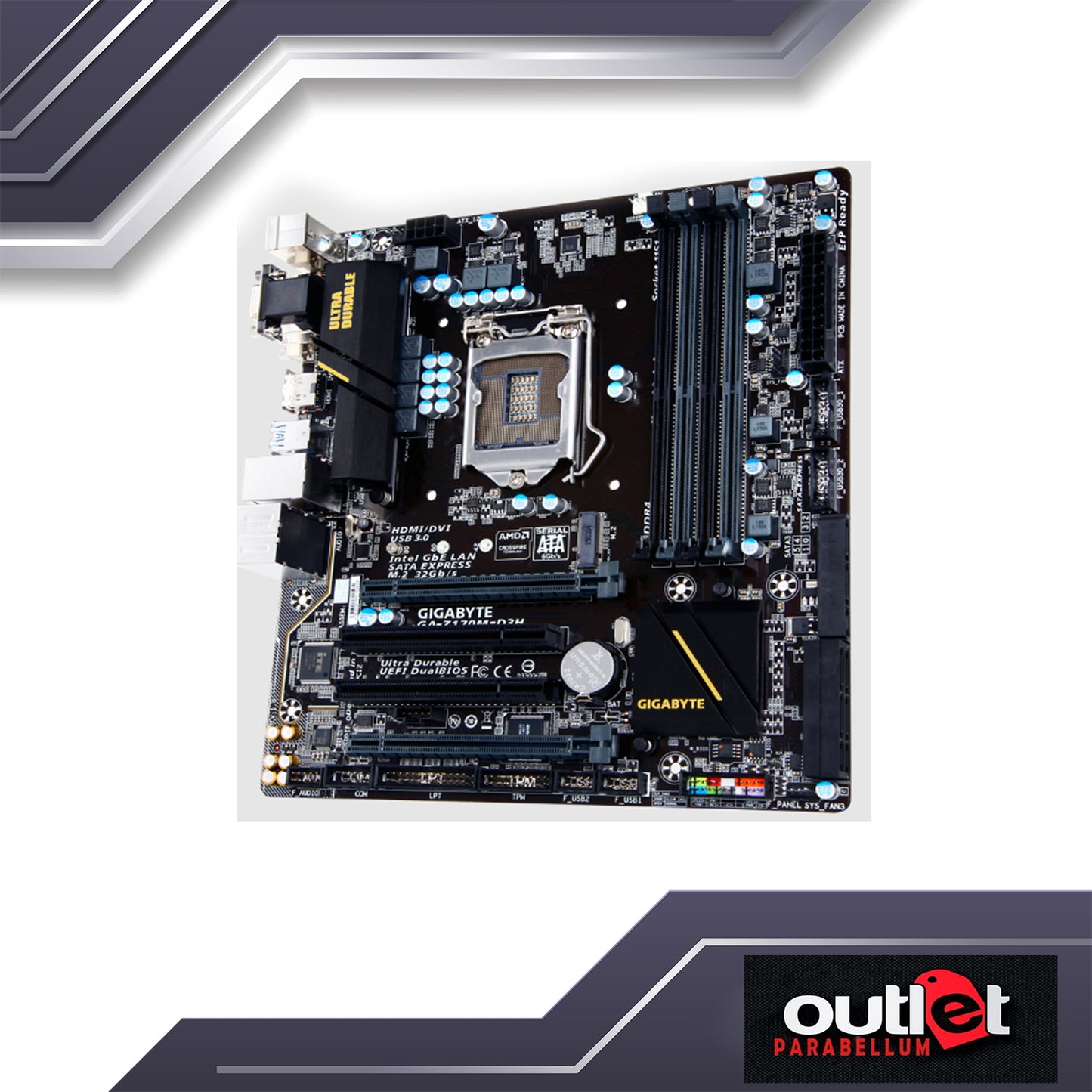 REFURBISHED GA-Z170M-D3H GIGABYTE INTEL Z170 LGA1151 MATX MOTHEROARD