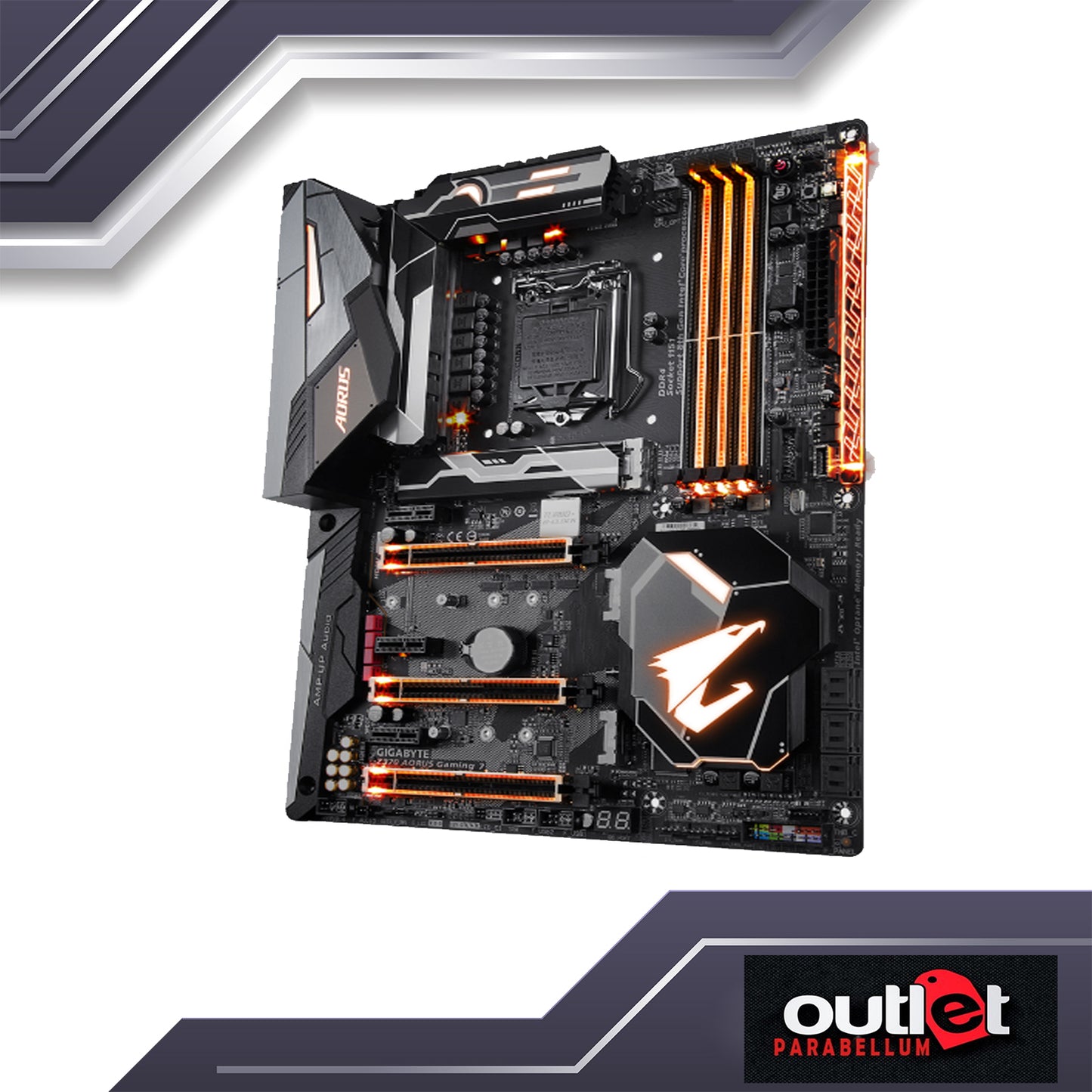 REFURBISHED GA-Z370-AORUS-GAMING-7 GIGABTYE INTEL Z370 S1151 DDR4 ATX MB W/ RGB FUSION,DUAL LAN,ESS SABRE DAC
