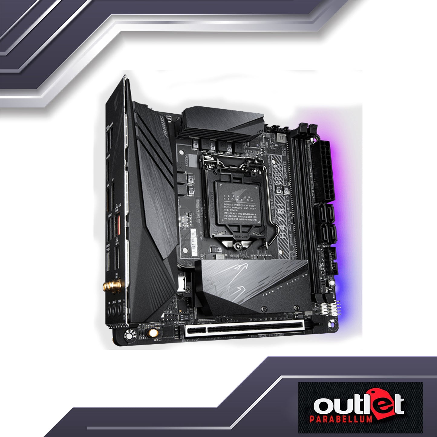 REFURBISHED GA-H470I-AORUS-PRO-AX AORUS INTEL H470 LGA1200 WIFI6, 2.5GBE LAN ITX GAMING Motherboard